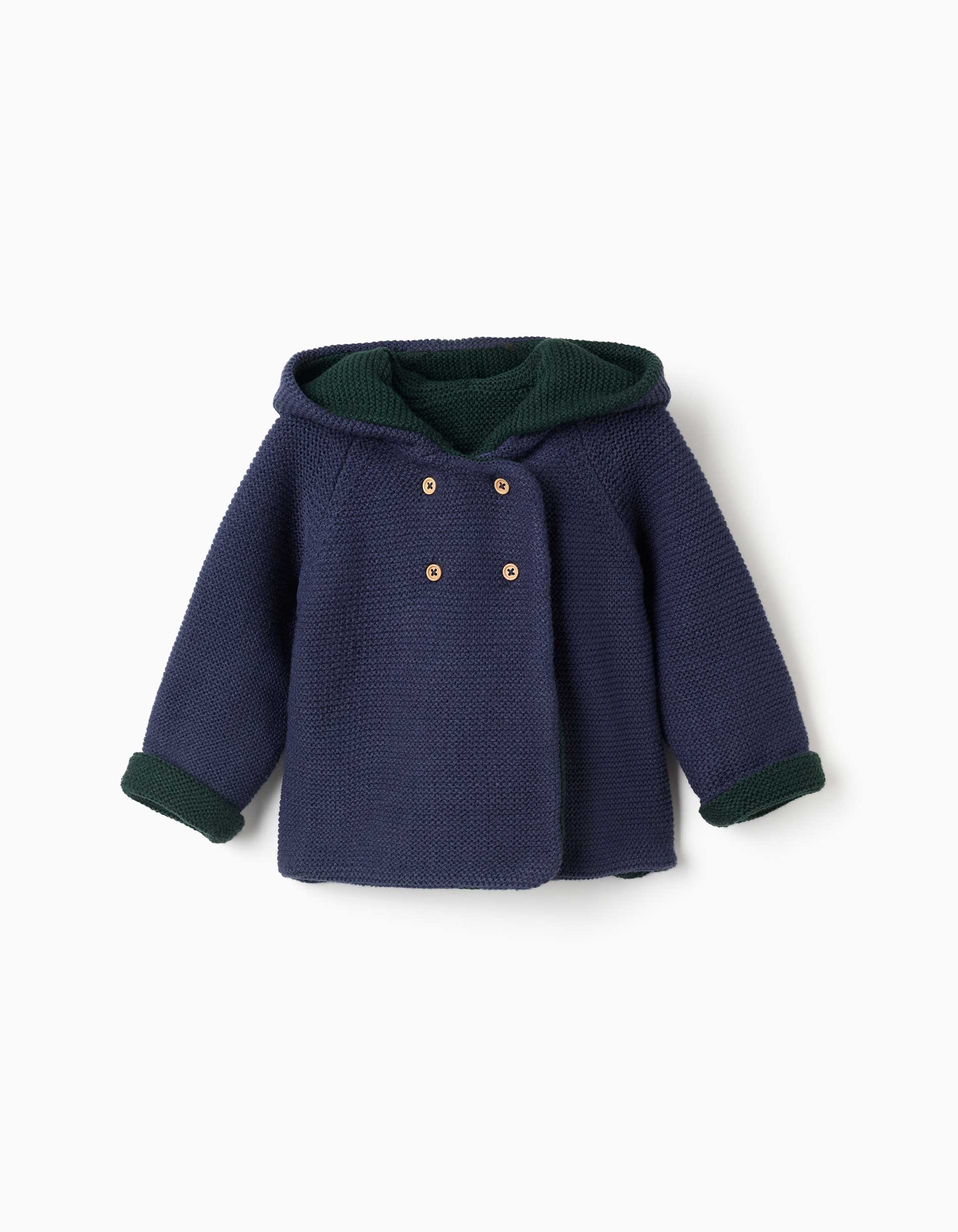 Gilet en maille réversible avec capuche, ZIPPY
