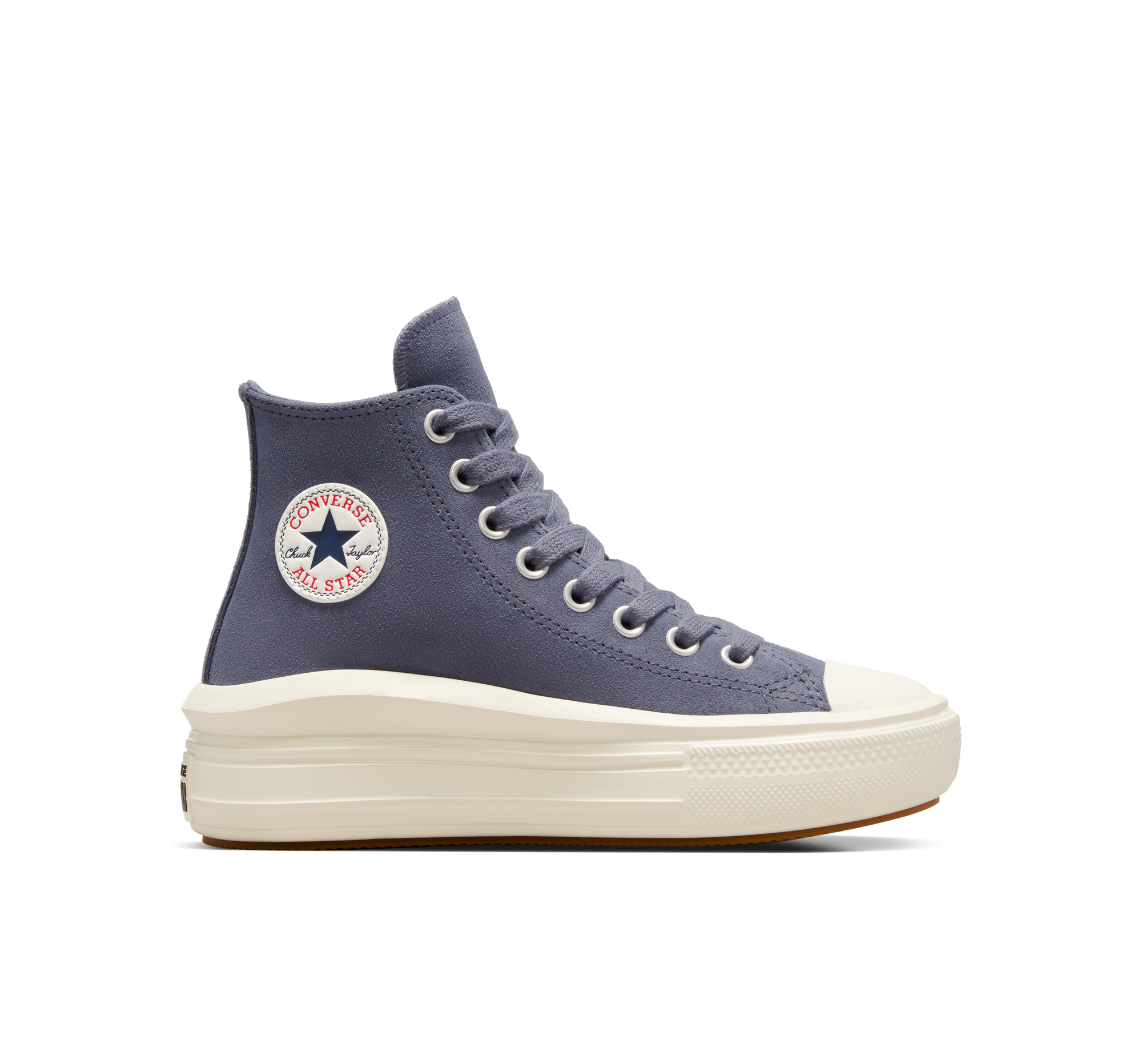 Baskets chuck taylor all star move platform suede lavande cendree ecru Converse La Redoute