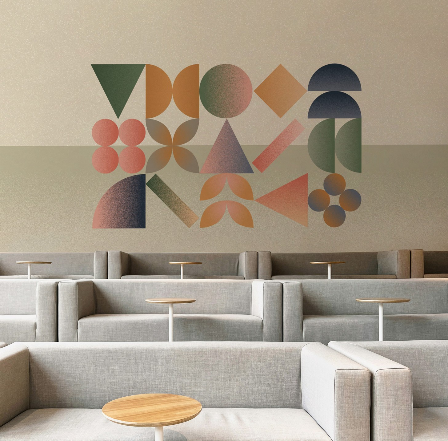 Papier peint panoramique Prisma, Gris 375 x 250cm, ACTE DECO