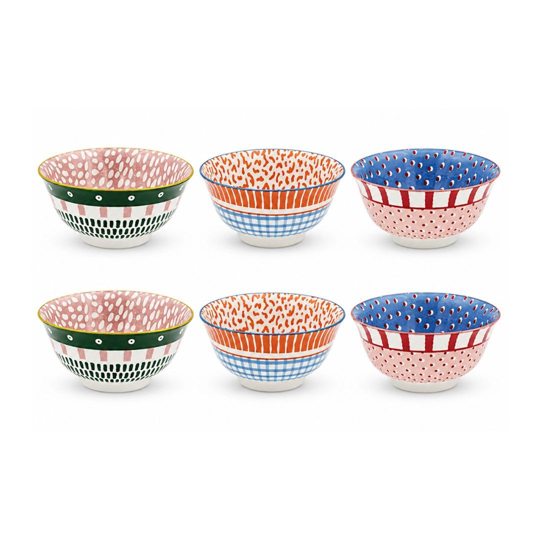 Lot de 6 grands bols, Fruits en Folie, ARTIME