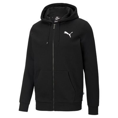 Essential Cotton Mix Hoodie with Small Logo Print and Zip Fastening PUMA