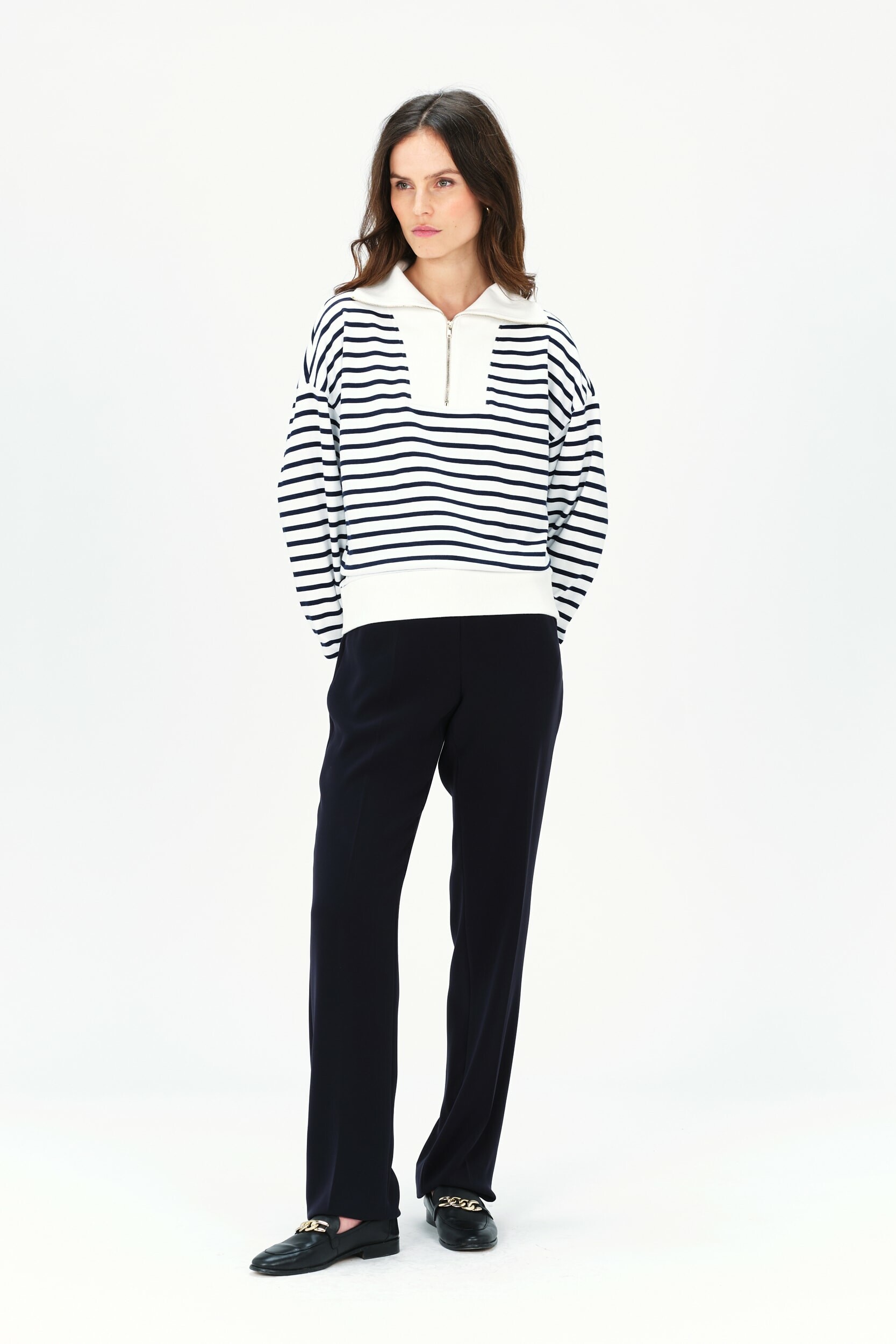T-shirt loose col à revers coton TLEANDRO, CAROLL