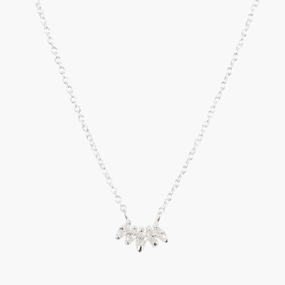 Collier pétales zirconium Argent Garanti, BALABOOSTE