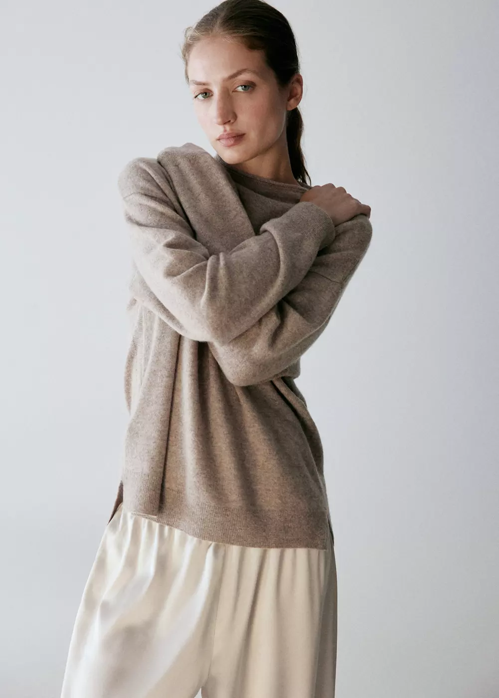 Pull-over 100 % cachemire col montant, MANGO