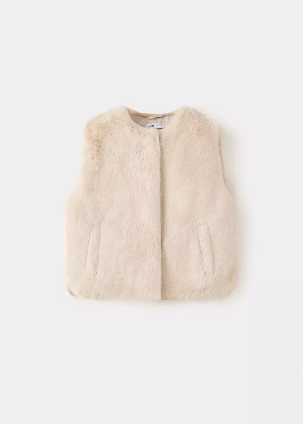 Gilet imitation fourrure, MANGO BABY