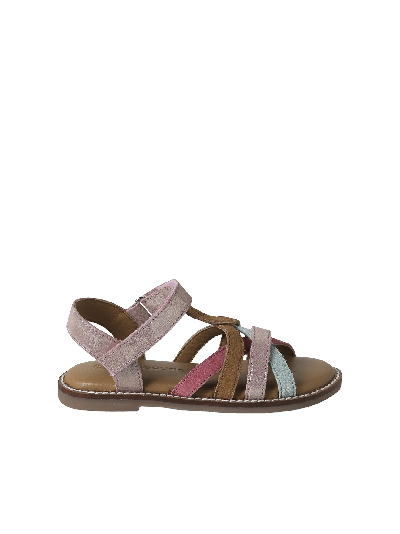 Sandales scratchées cuir collection maternelle, VERTBAUDET