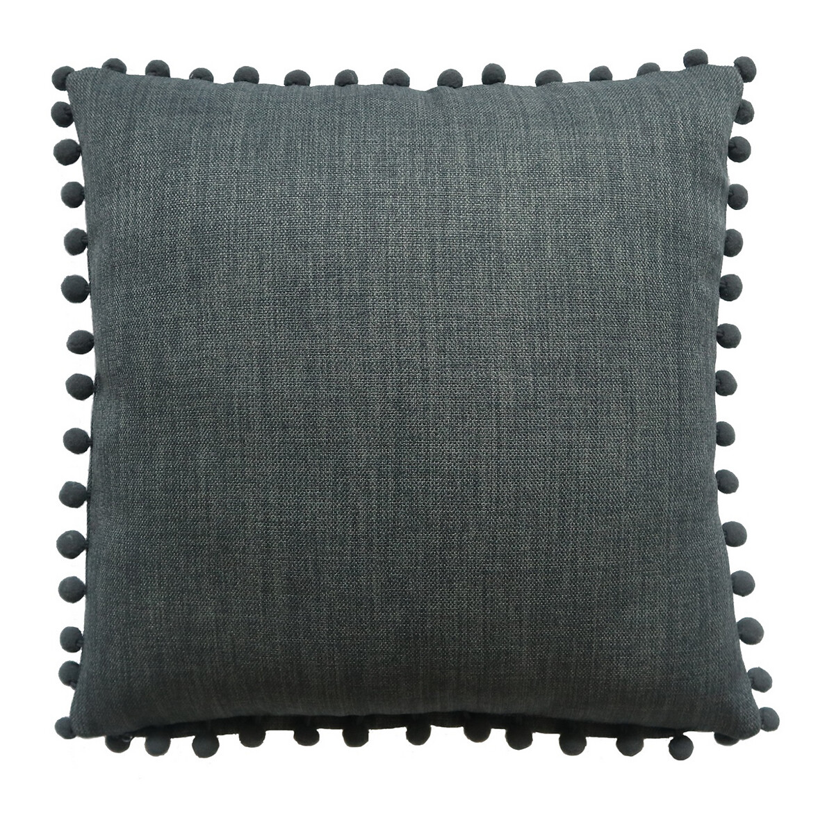 Pom pom grey filled cushion 44x44cm grey So home La Redoute