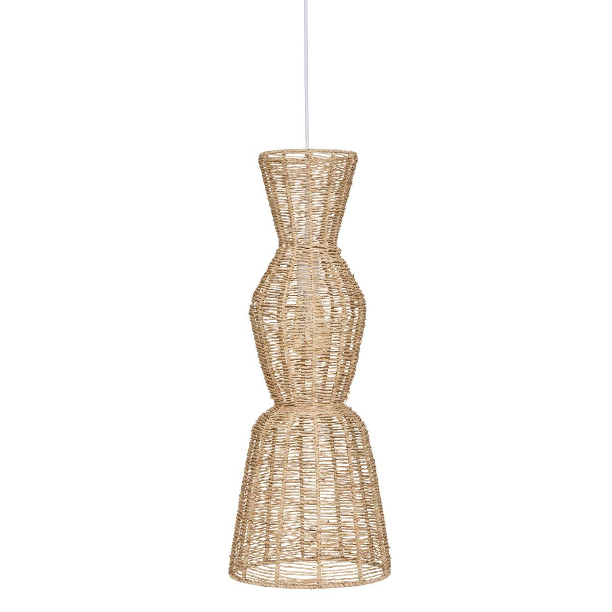 Suspension avec abat-jour en jute TITUS, ATMOSPHERA