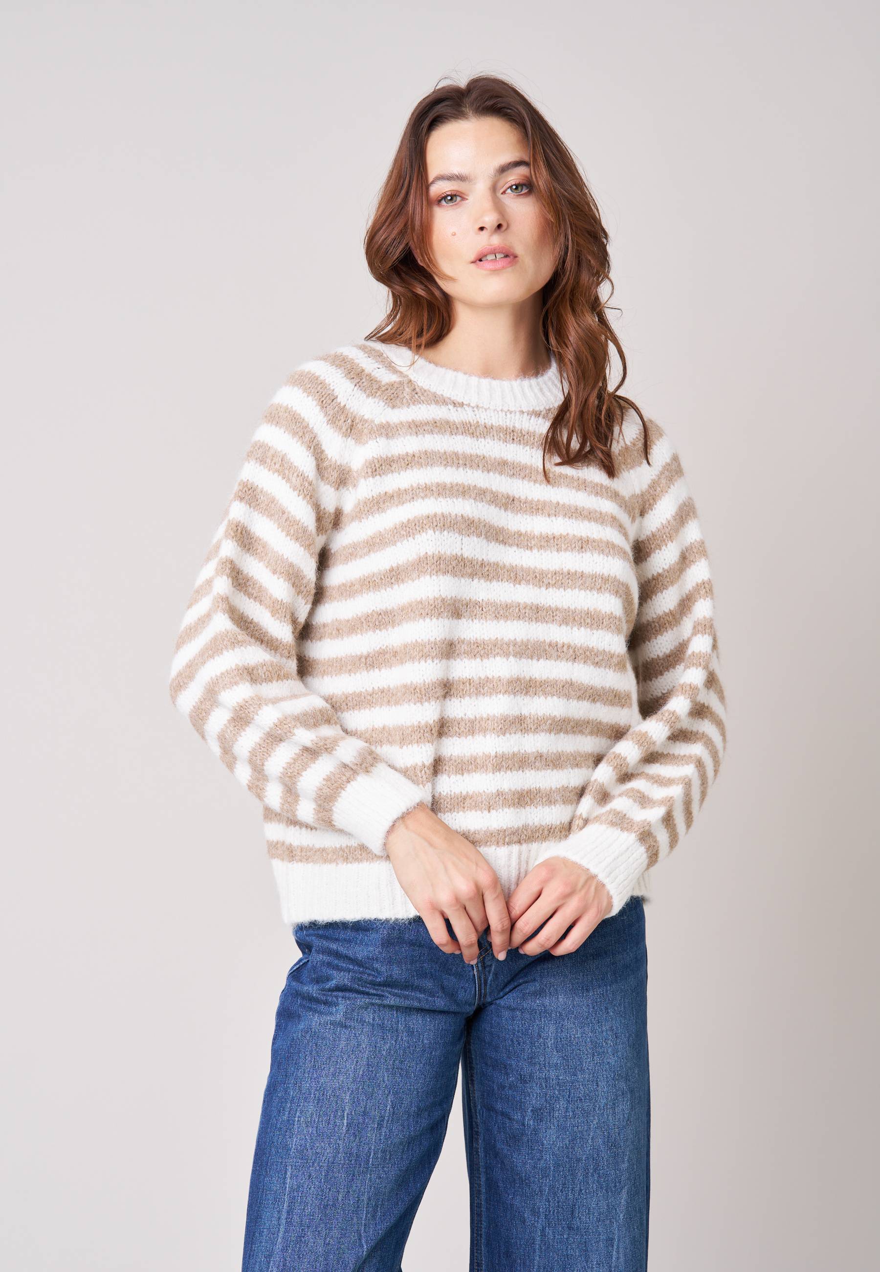 Pull femme rayé en maille douce IPHIGENIE, DEELUXE