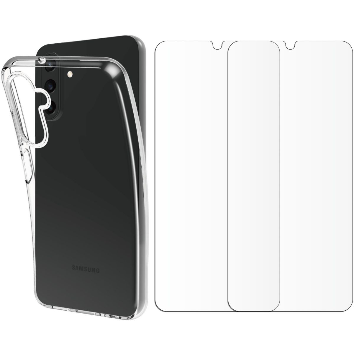 Pack Samsung A26 coque + verre trempé, ESSENTIEL B