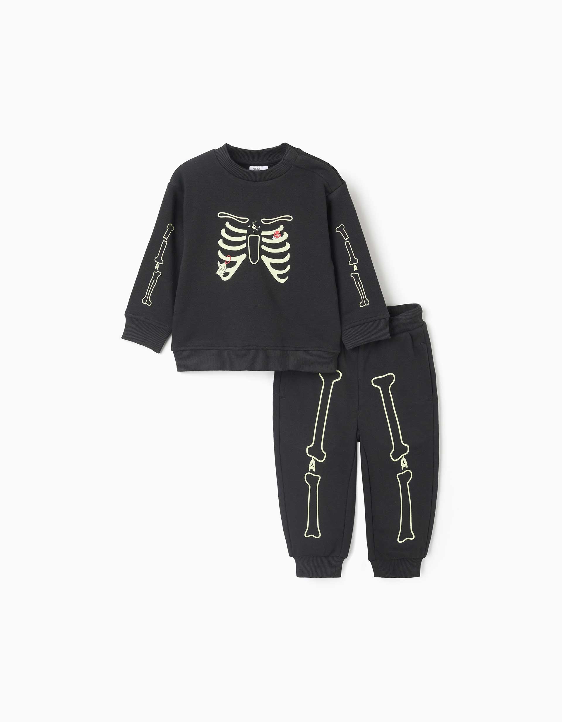 Ensemble de jogging en molleton avec imprimé qui brille dans le noir, ZIPPY