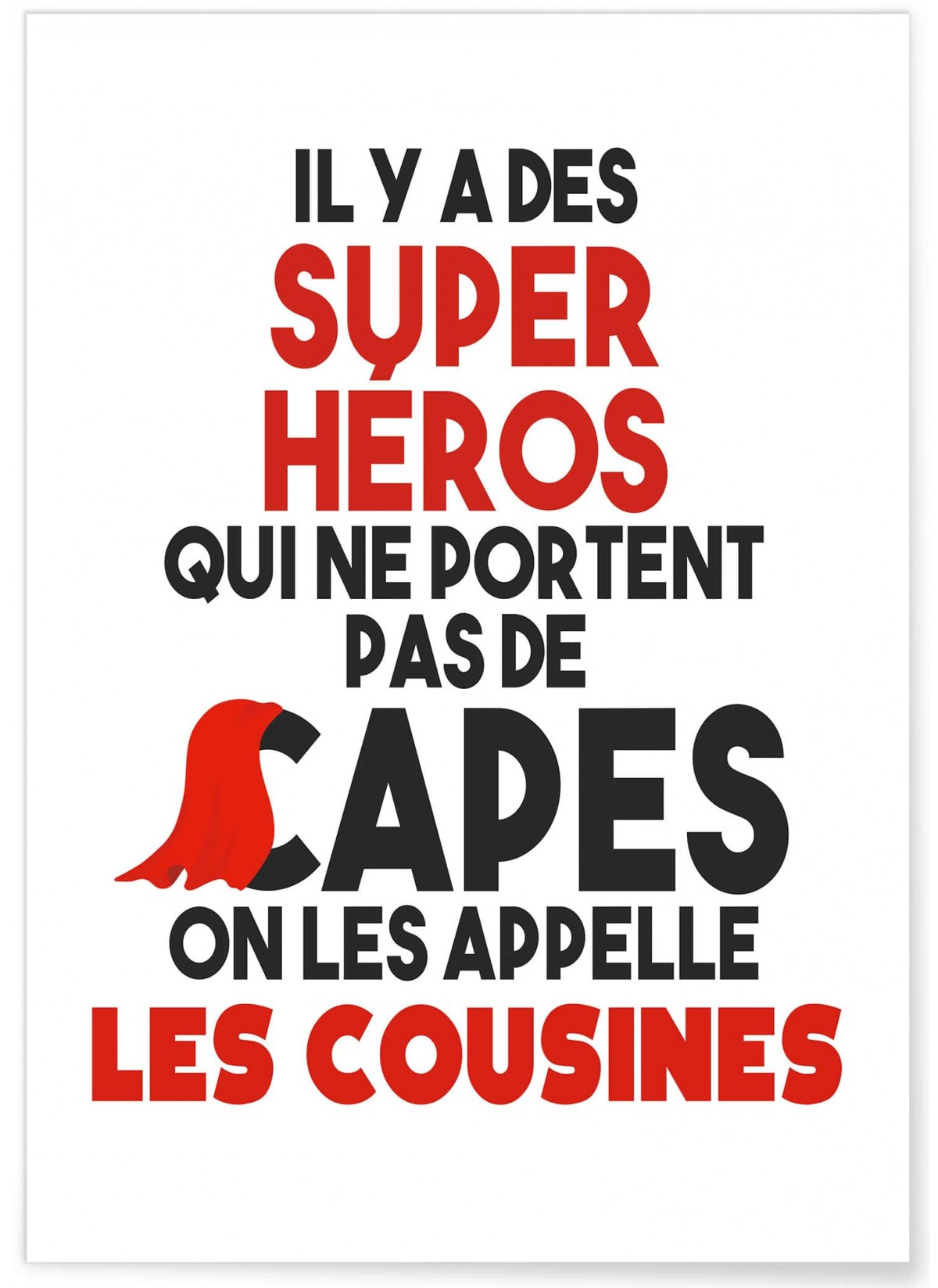 Affiche 'Cousines Super Héros', L'AFFICHERIE