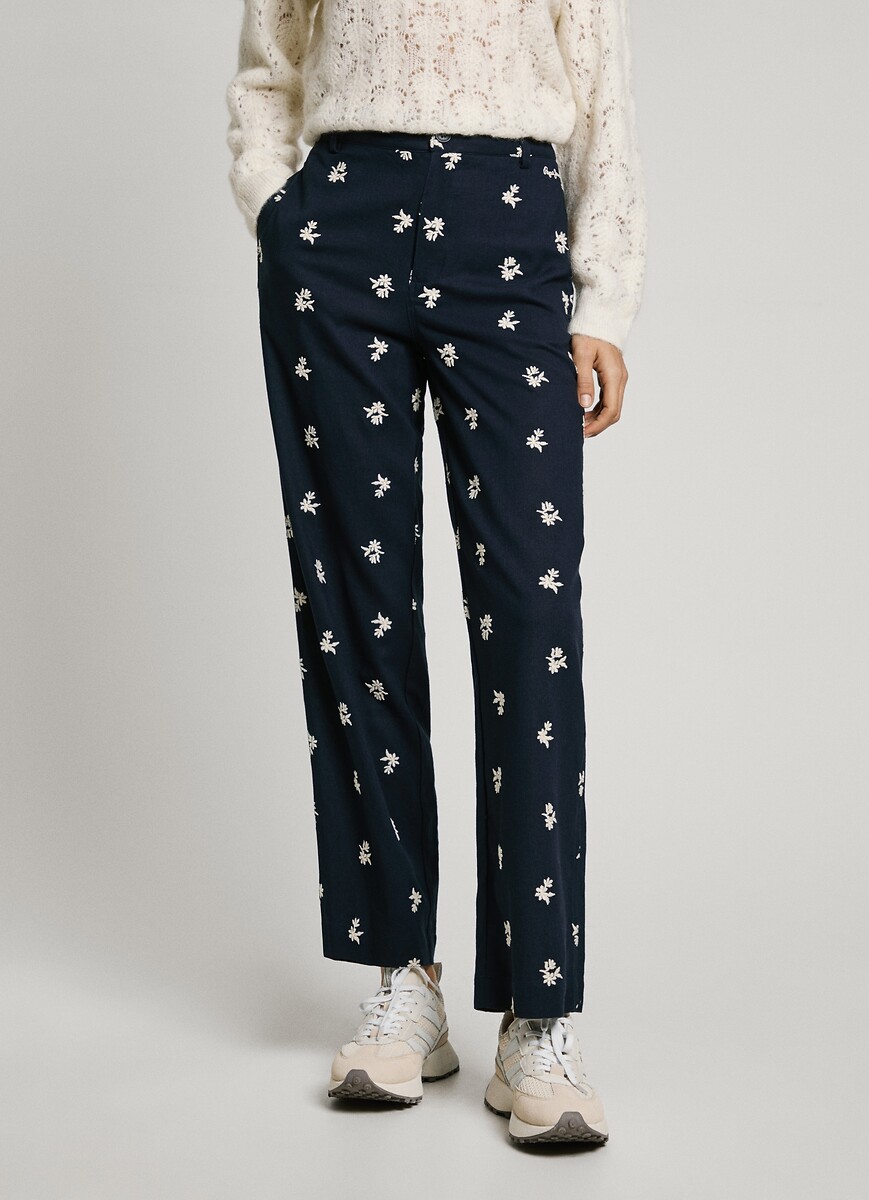 Pantalon droit imprimé, PEPE JEANS