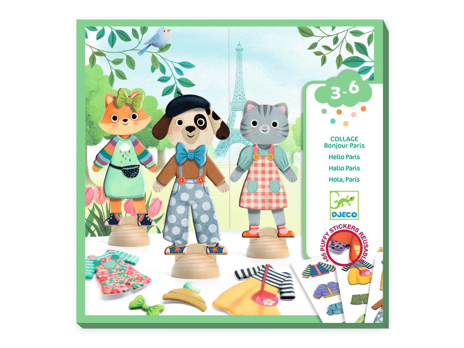 Coffret Collages Bonjour Paris, DJECO