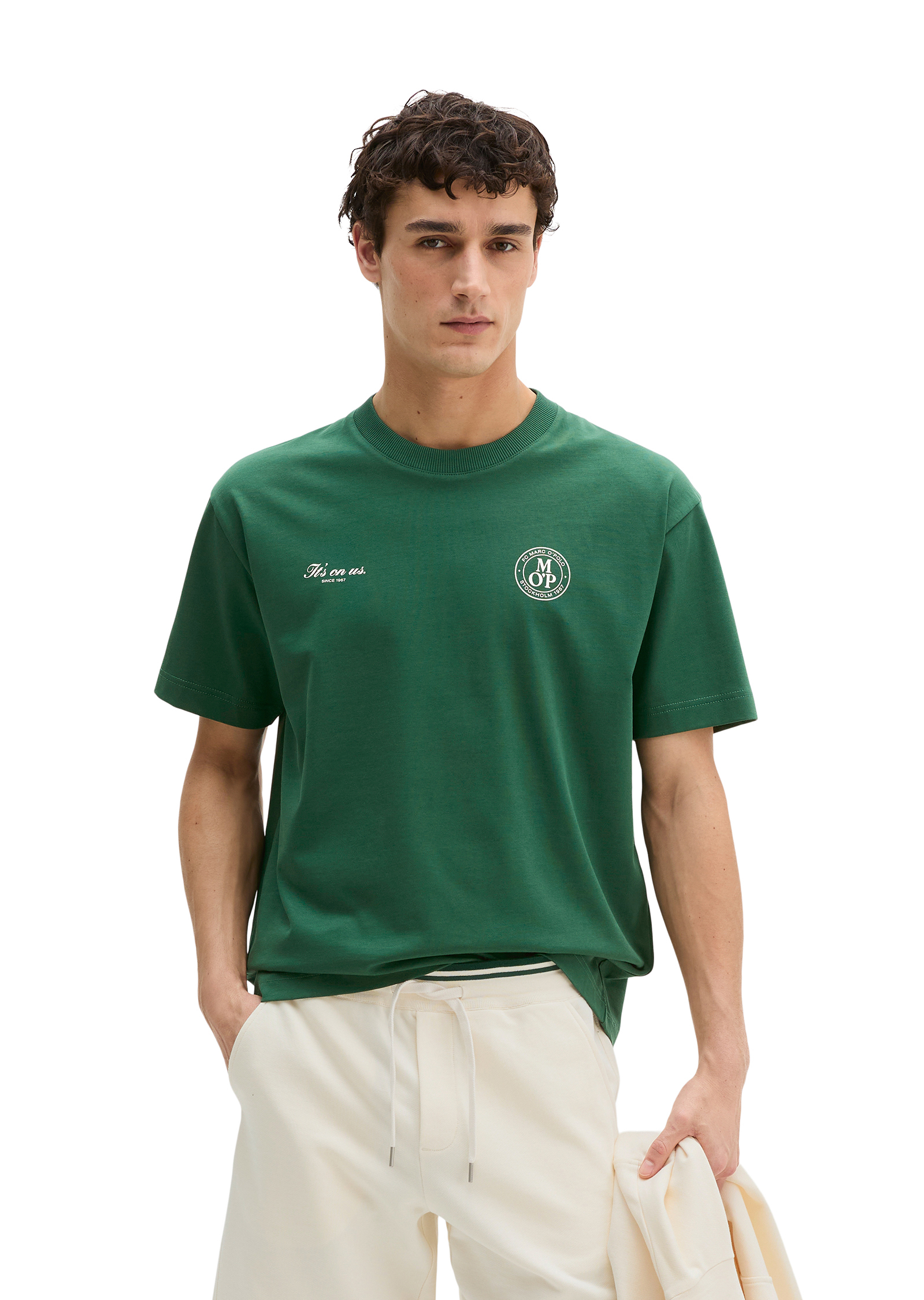 MOP Club '67 Football T-shirt, jersey lourd, oversize avec un grand imprimé au dos, MARC O'POLO