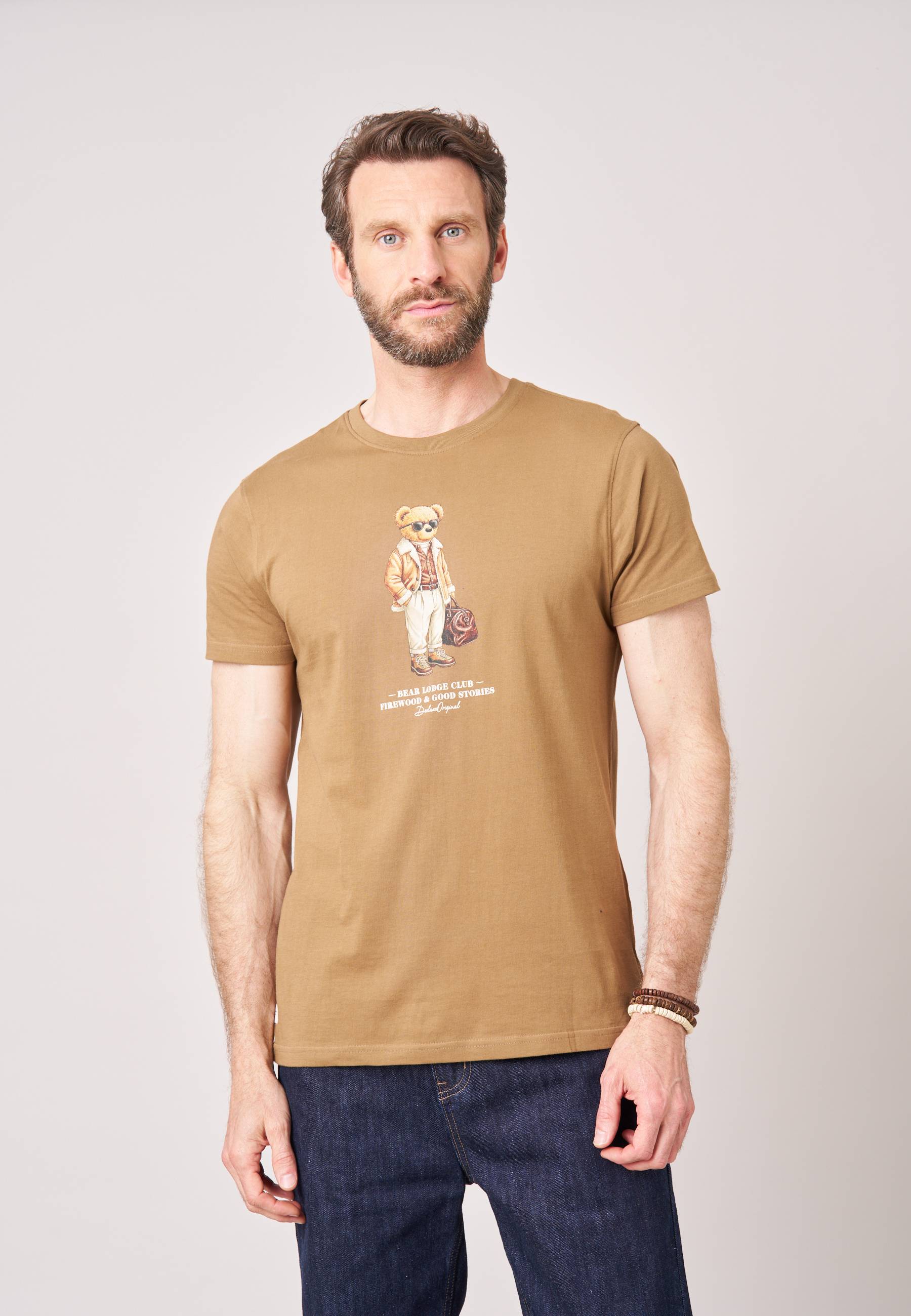 T-shirt regular homme en jersey 100% coton imprimé ours CHICBEAR, DEELUXE