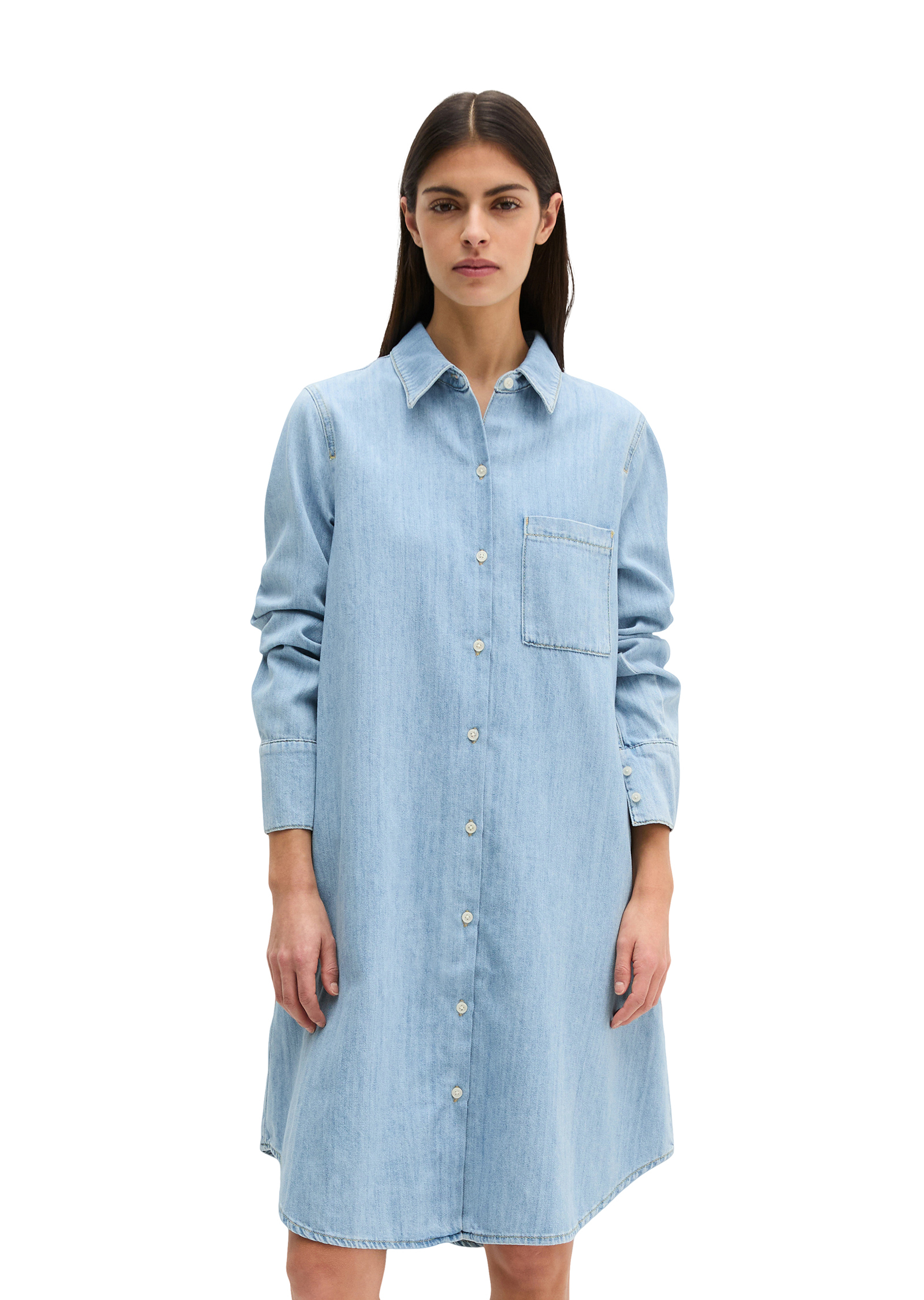 Robe en jean A-Shape en coton organique fluide, MARC O'POLO
