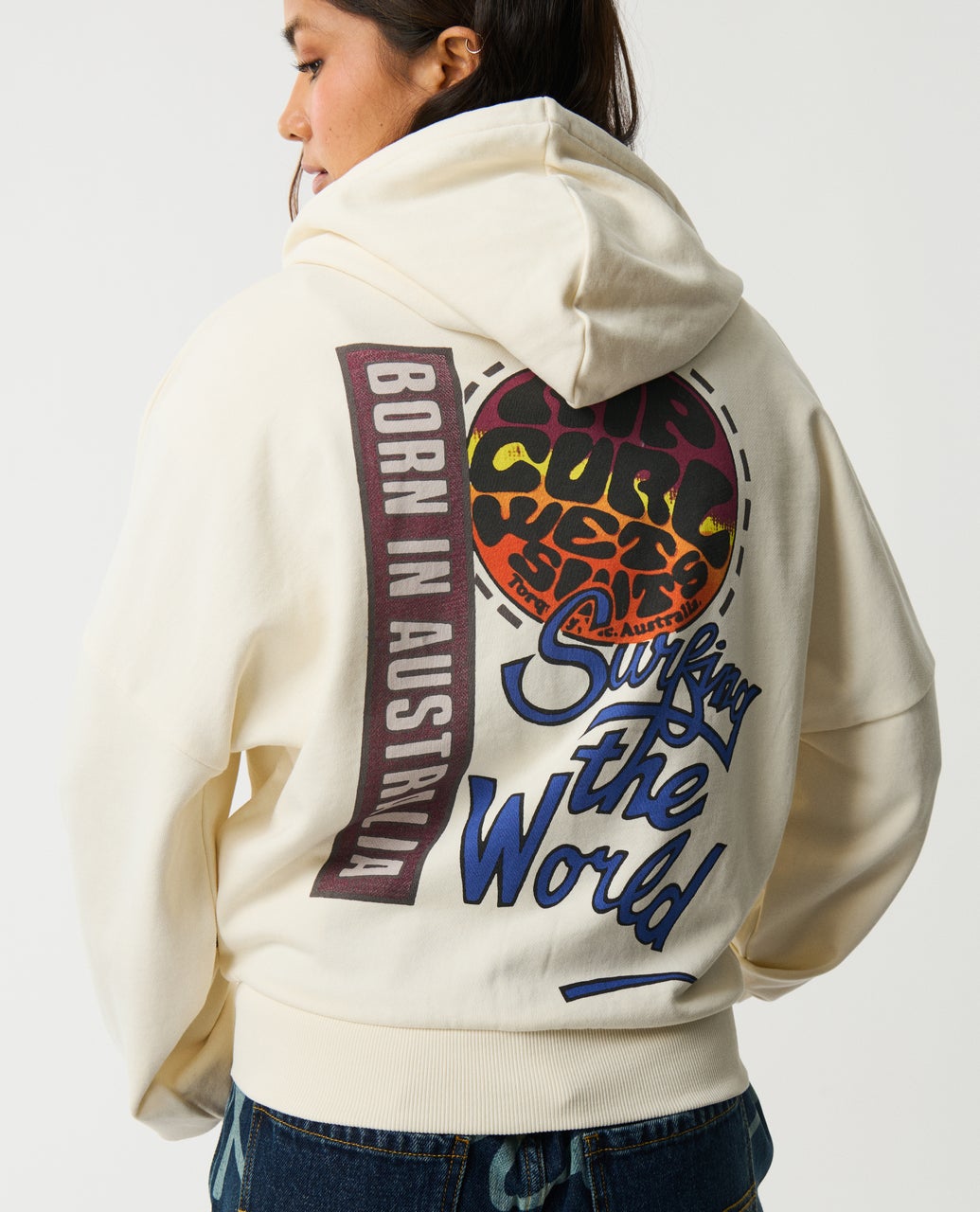Sweat à capuche zippé SURF The WORLD, RIP CURL