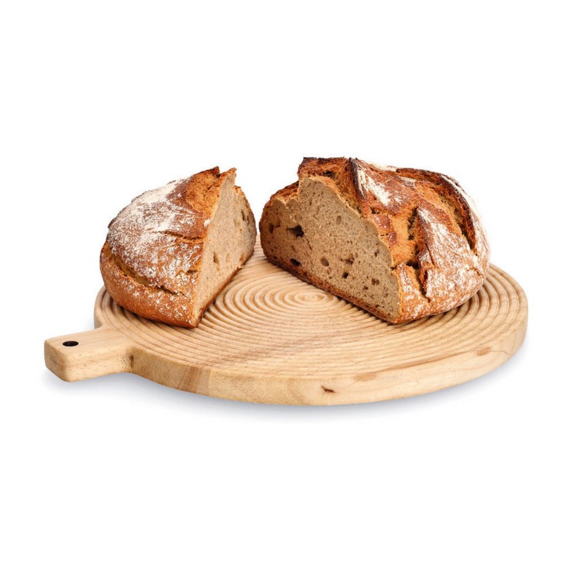 Planche à découper ronde bois d'hévéa, ZELLER PRESENT