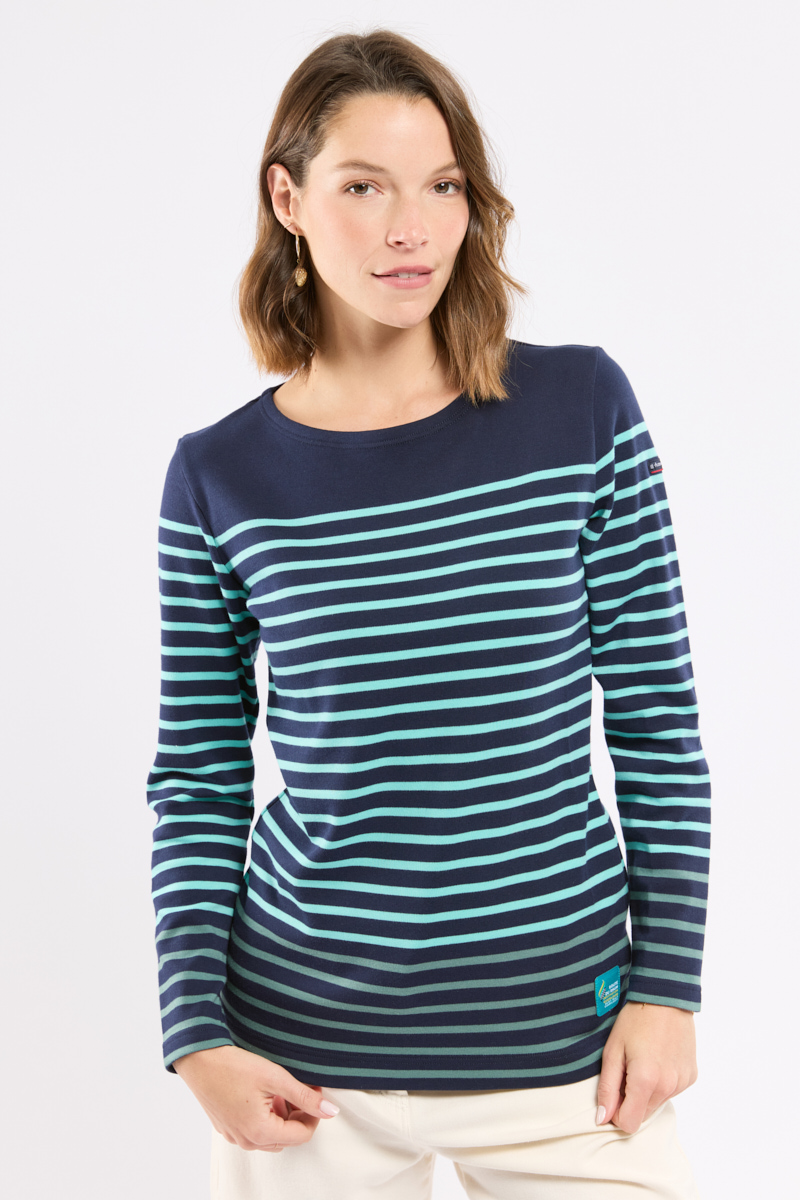 Marinière bicolore en coton épais, ARMOR-LUX