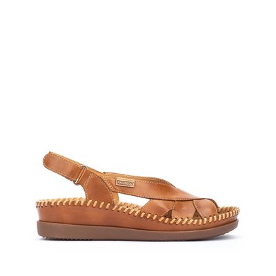 Cadaques Semi-Wedge Sandals in Leather PIKOLINOS