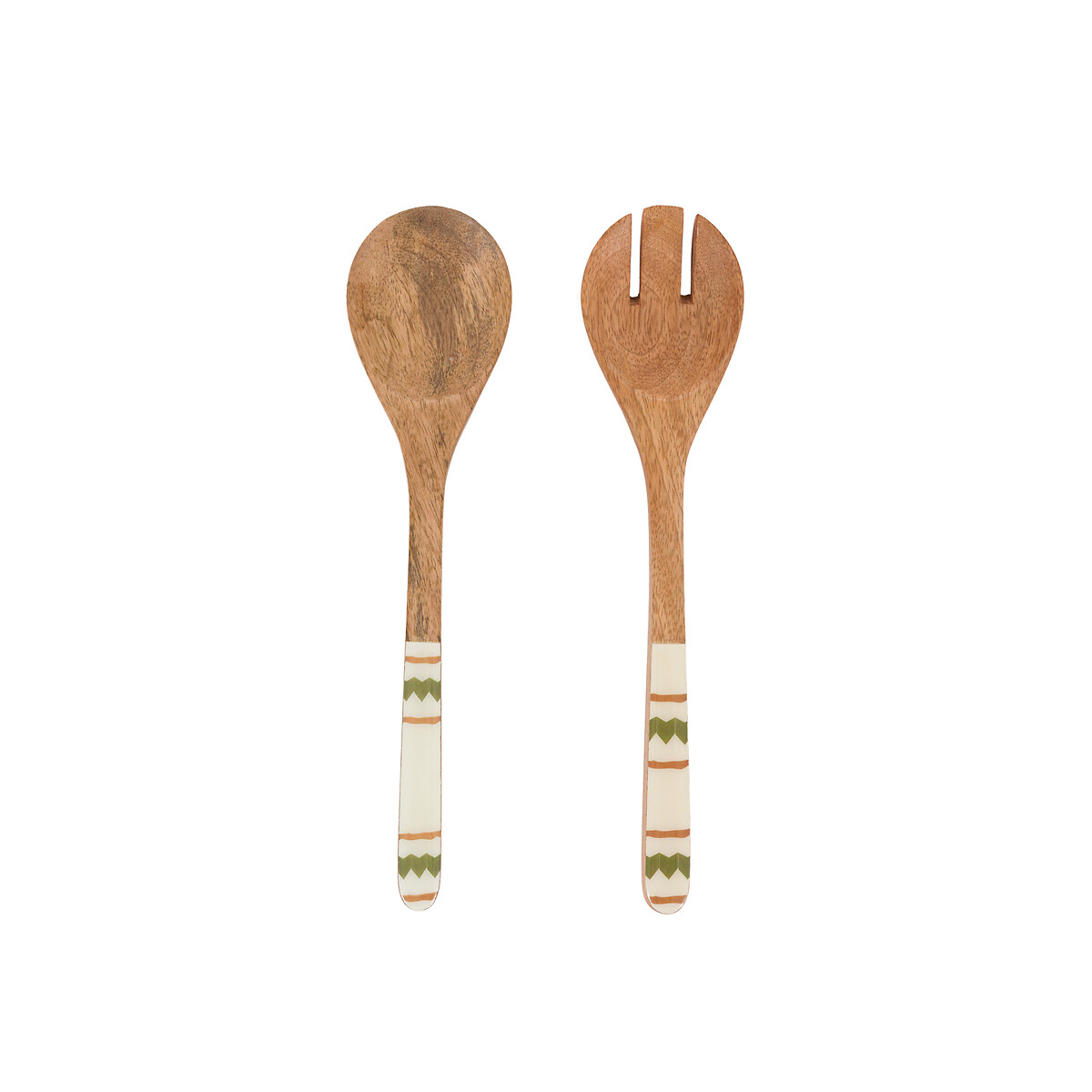 Patterned Wooden Salad Servers, ÉDITÉ