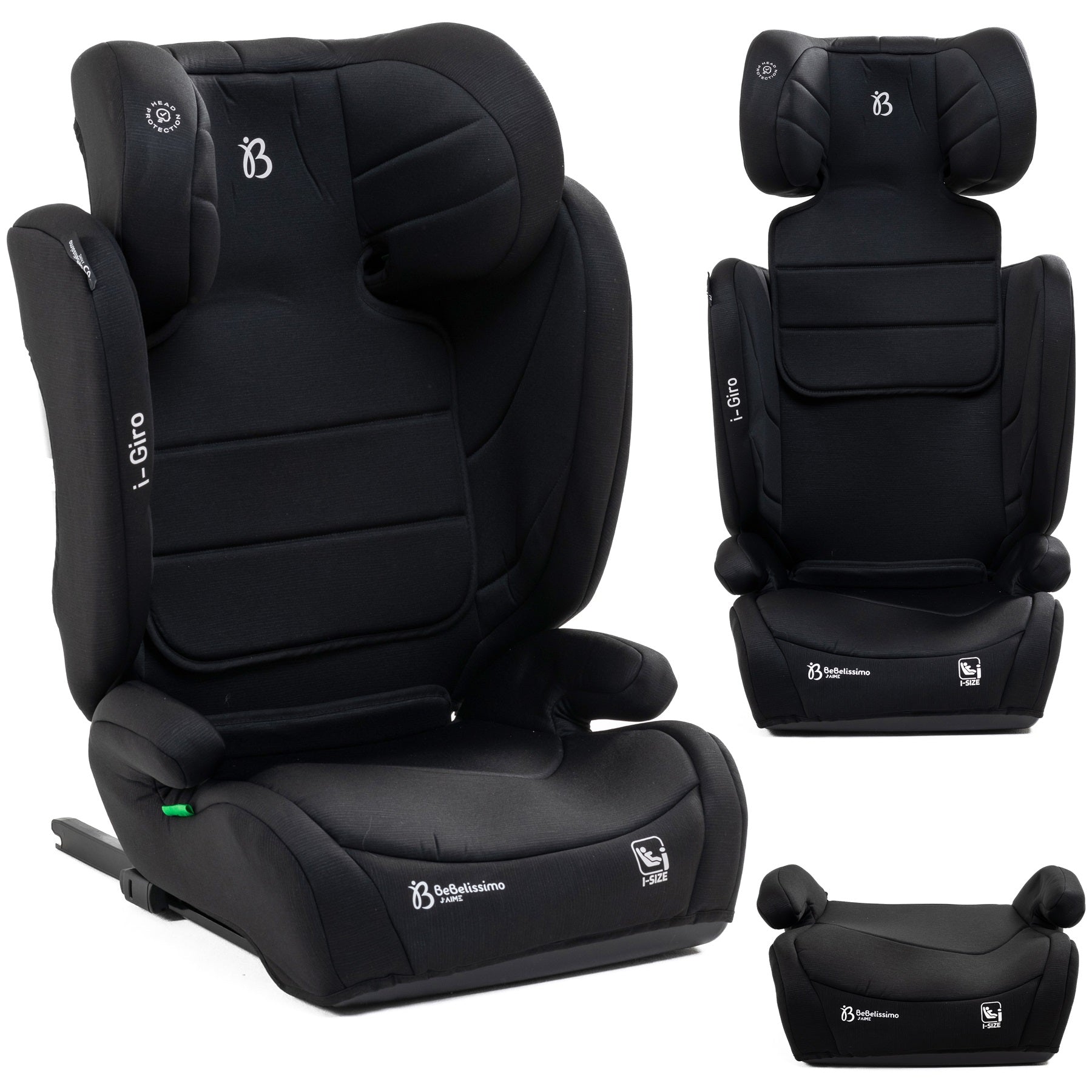 Siège auto Isofix - rehausseur I-size - 100 -150cm - i- Giro - noir, BEBELISSIMO J'AIME