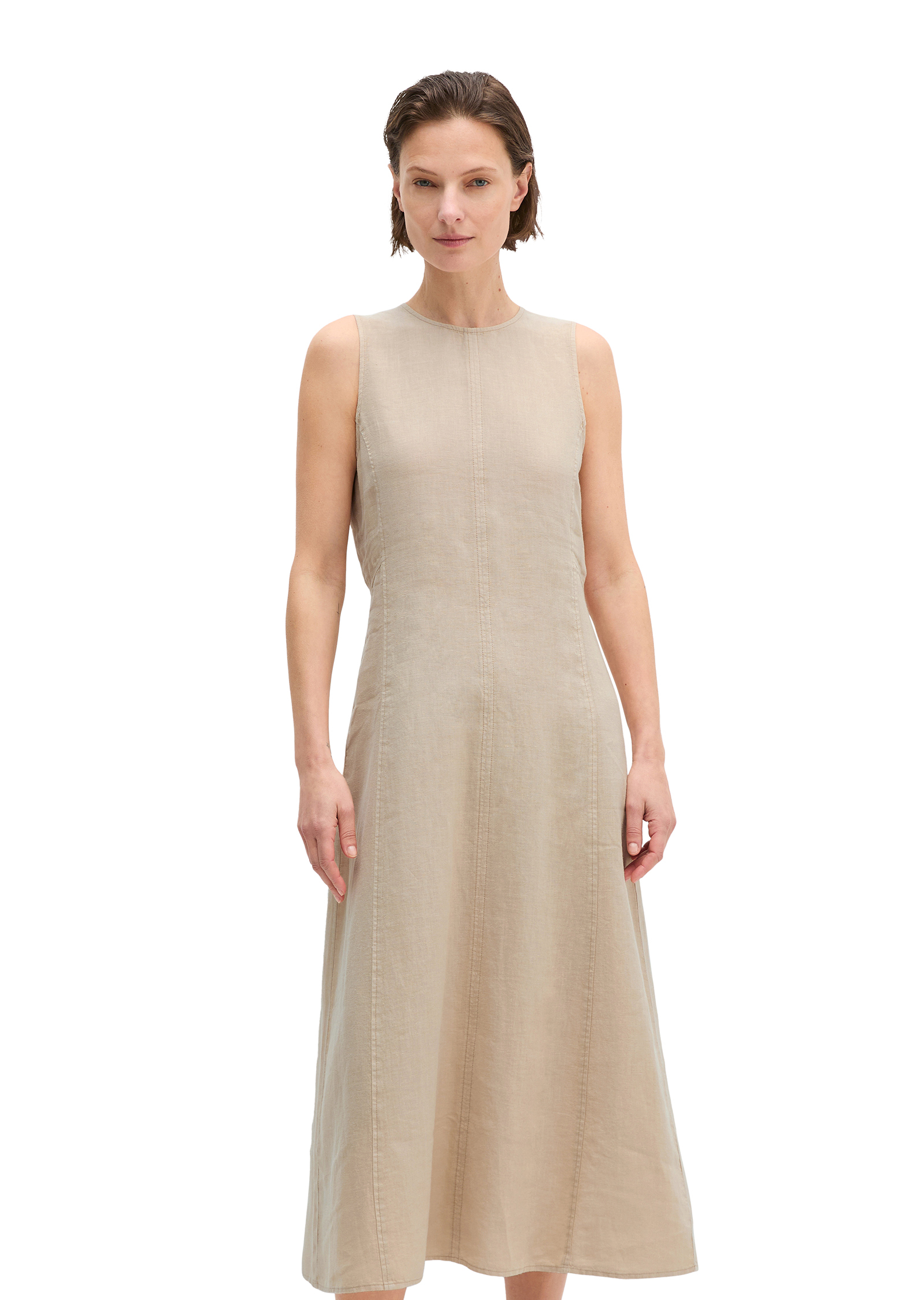 Robe en lin shaped avec fermeture éclair sans couture, MARC O'POLO