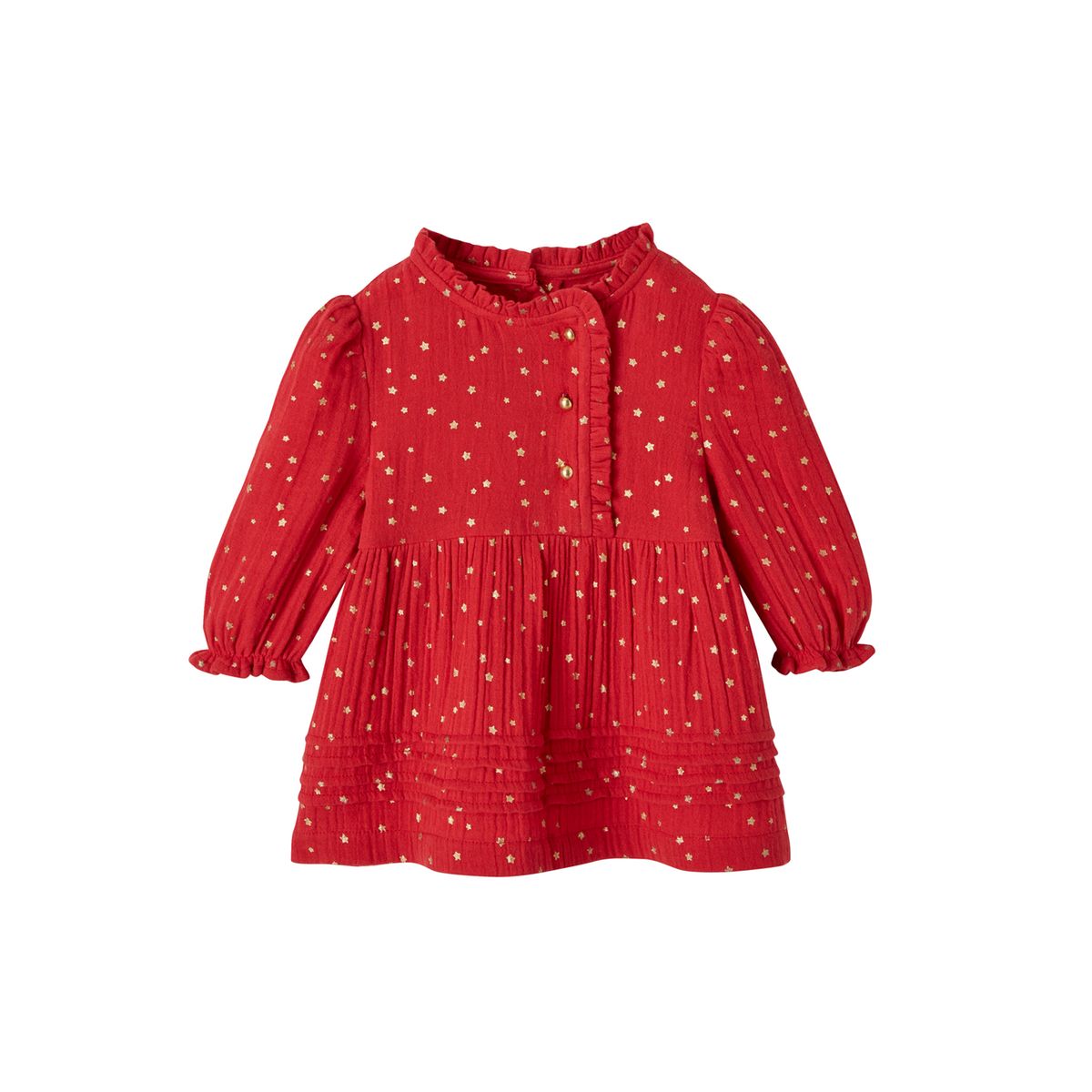 Robe rouge boutonnée devant new arrivals