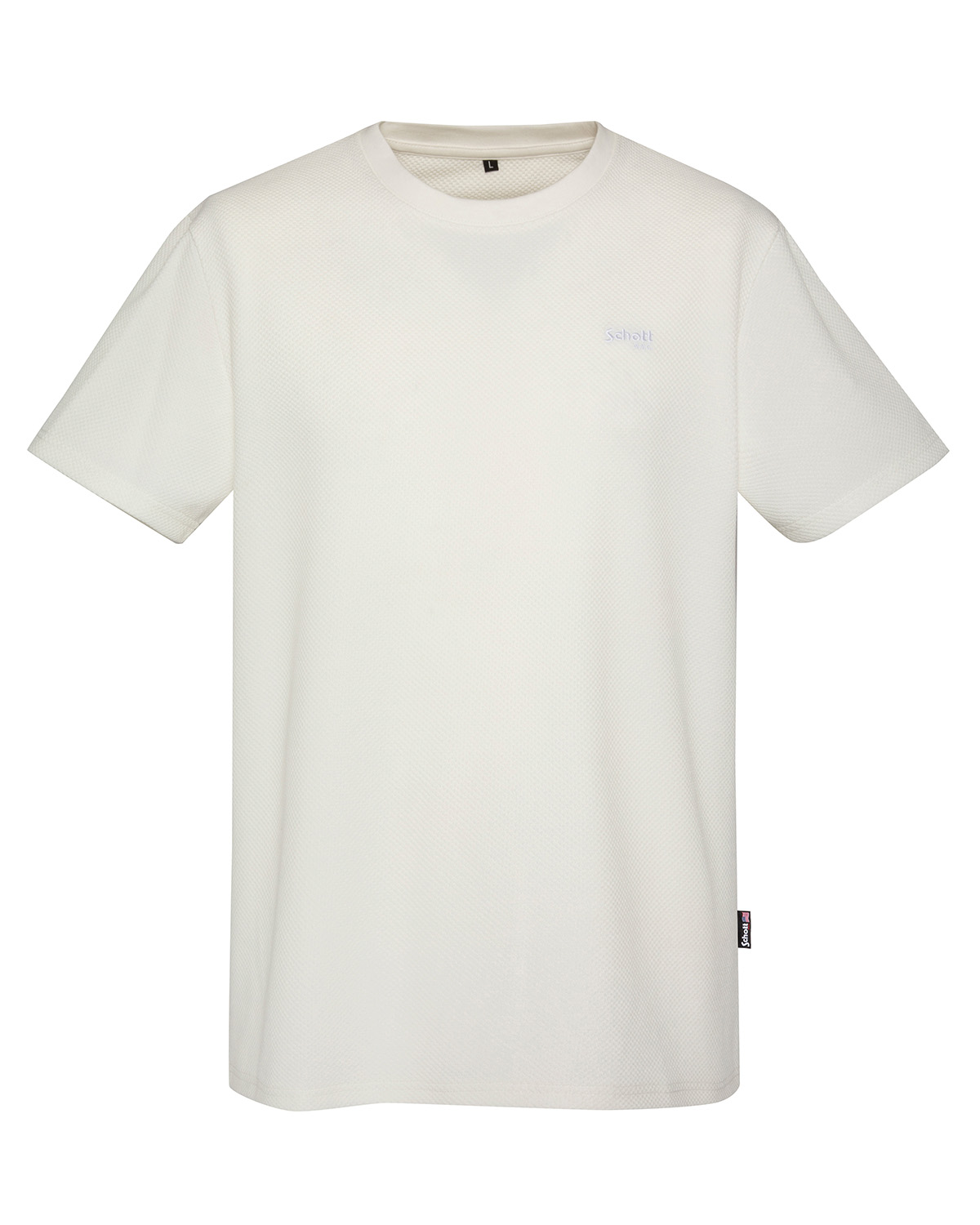 T-shirt maille effet gaufré, SCHOTT