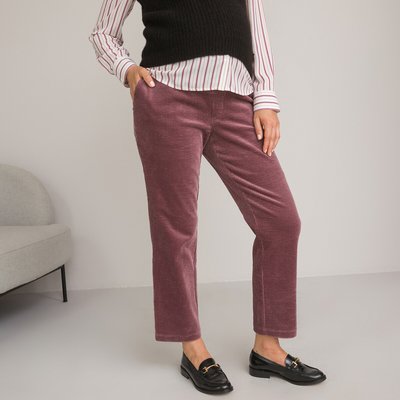 Corduroy Maternity Straight Trousers, Length 27.5" LA REDOUTE COLLECTIONS
