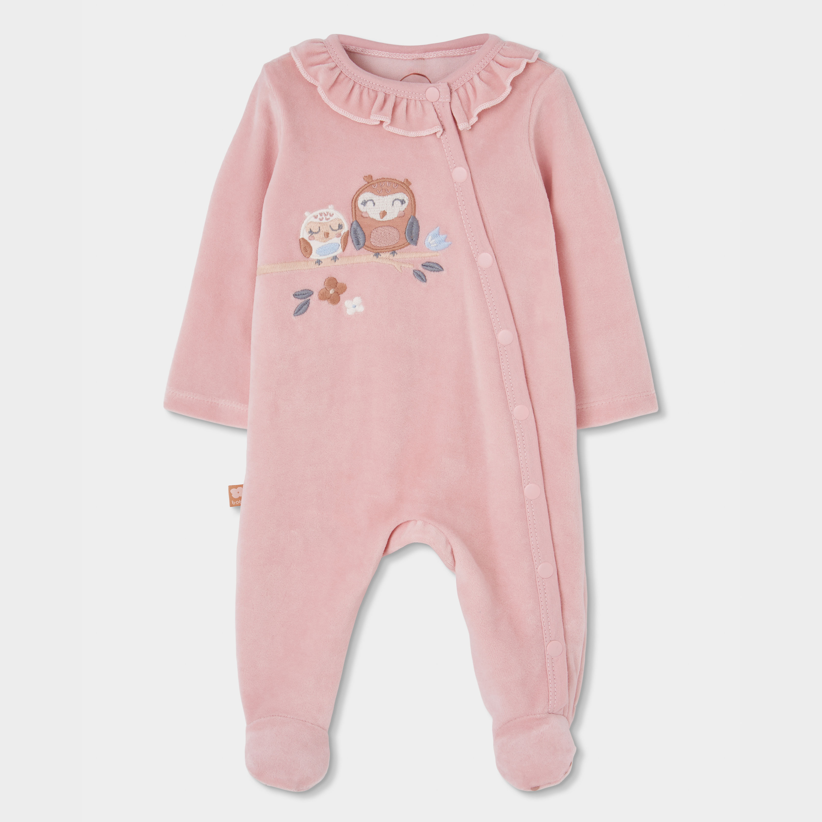 Pyjama bébé fille brodée hiboux, BOBOLI