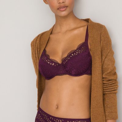 Demi-Cup Bra With Removable Padding LA REDOUTE COLLECTIONS