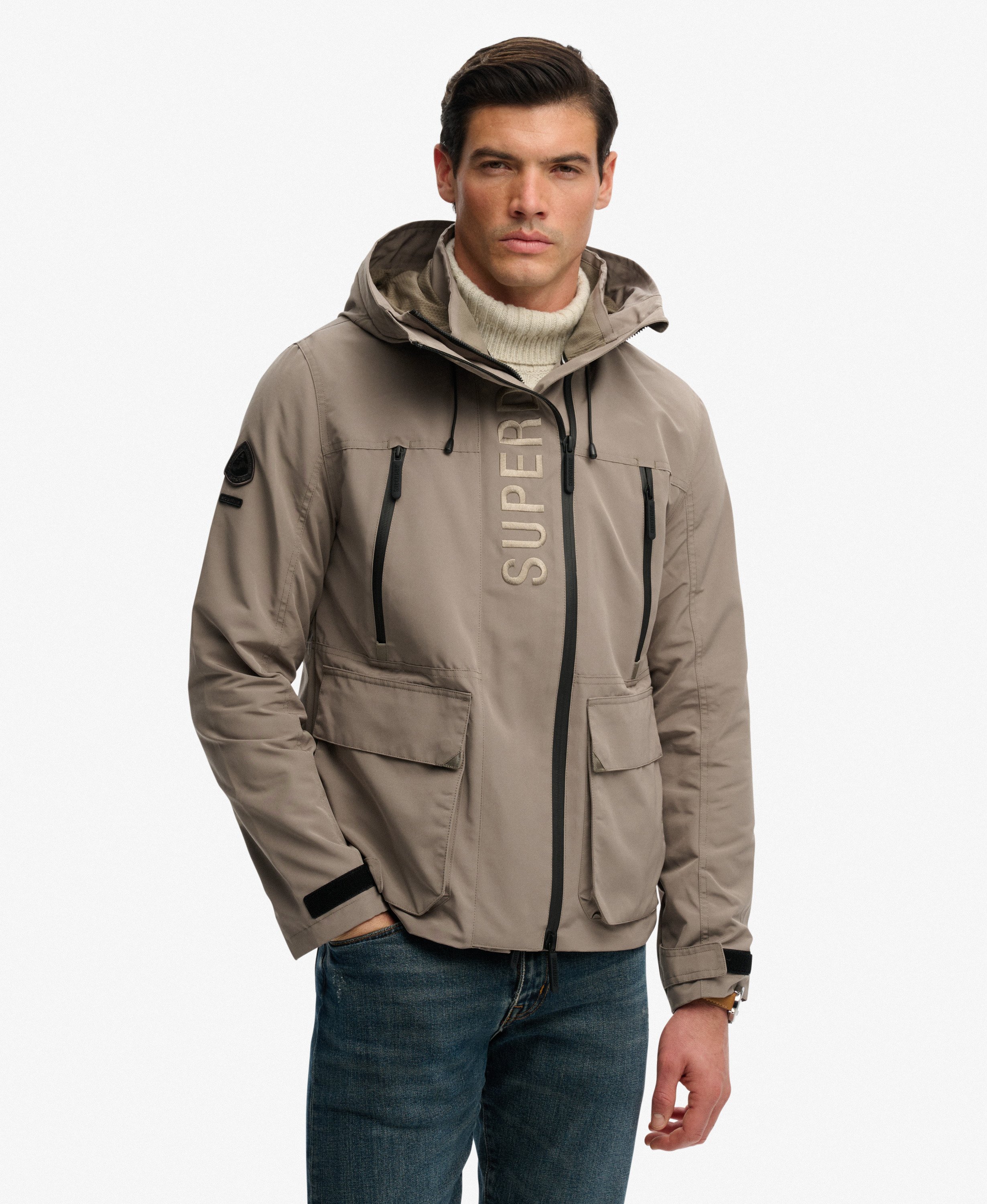 Veste Coupe-vent Ultimate à Capuche Brodée, SUPERDRY
