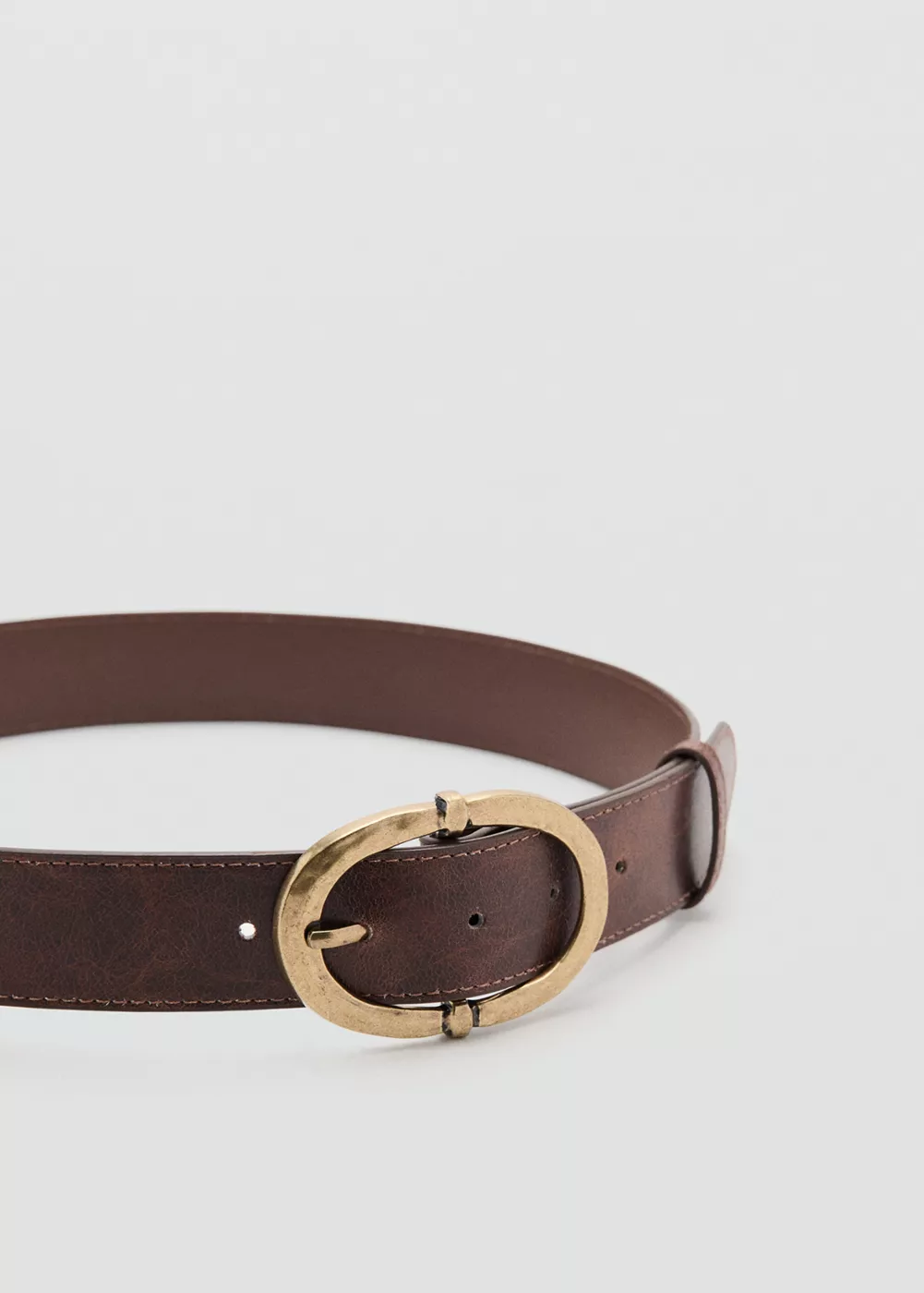 Ceinture boucle métallique texturée, MANGO
