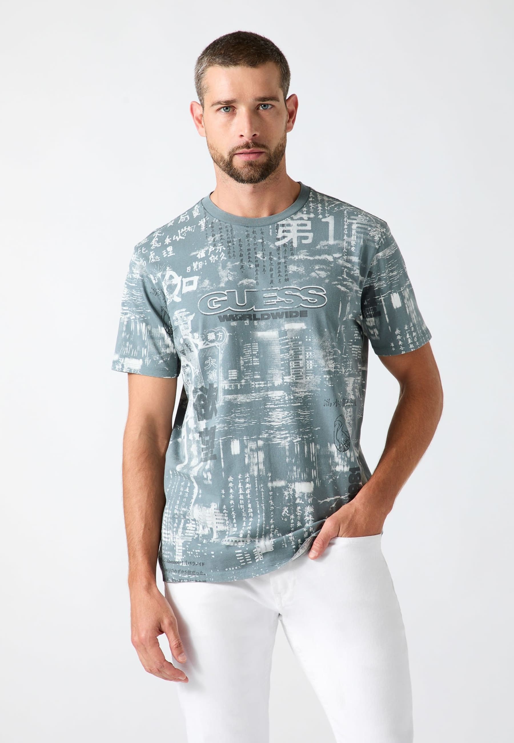 T-Shirt Avec Logo Imprimé, GUESS