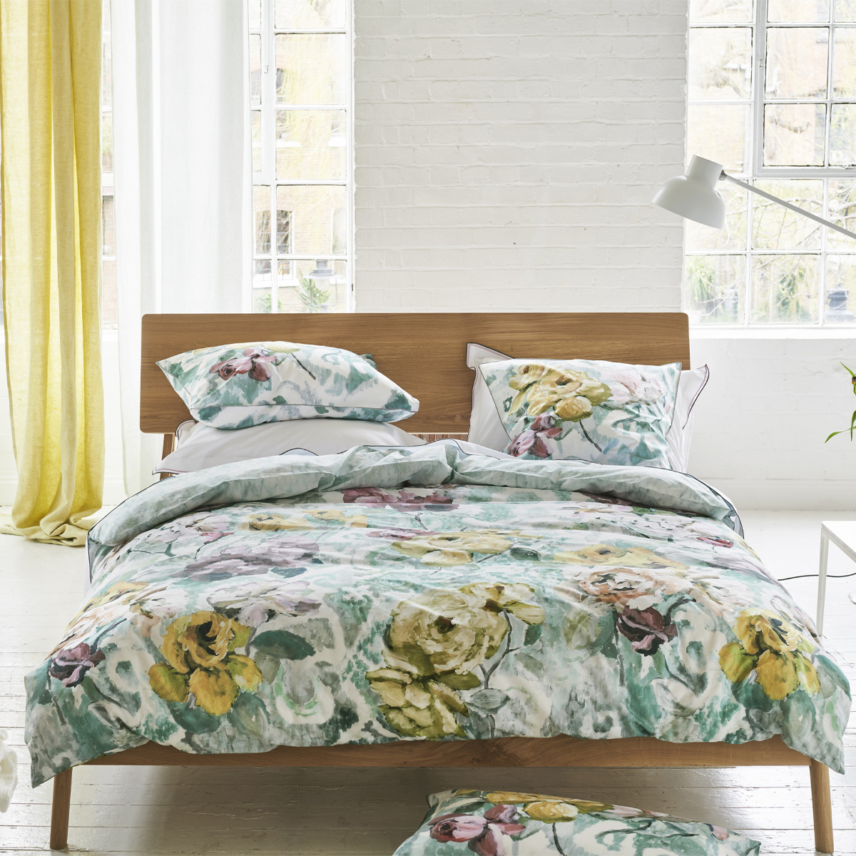 Housse de couette imprimée en percale de coton, TAPESTRY FLOWER, DESIGNERS GUILD