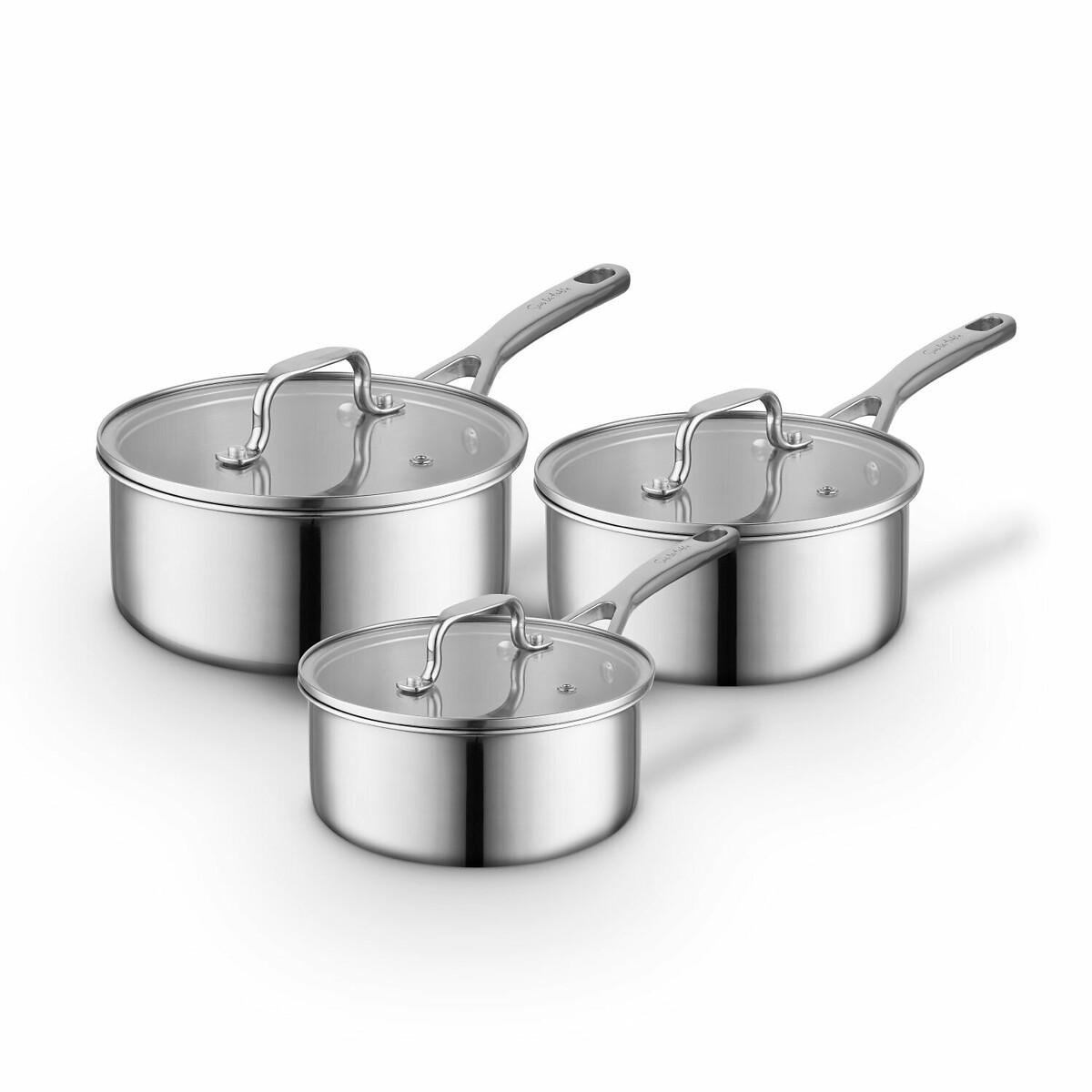3-Piece SLT Core Tri-ply Saucepan Set, SUR LA TABLE