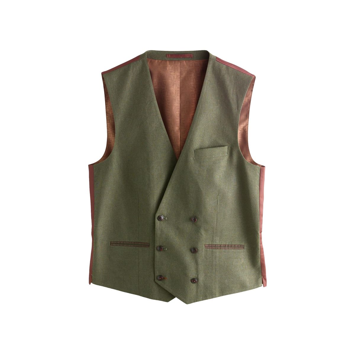 Gilet de costume croisé pied-de-poule, NEXT