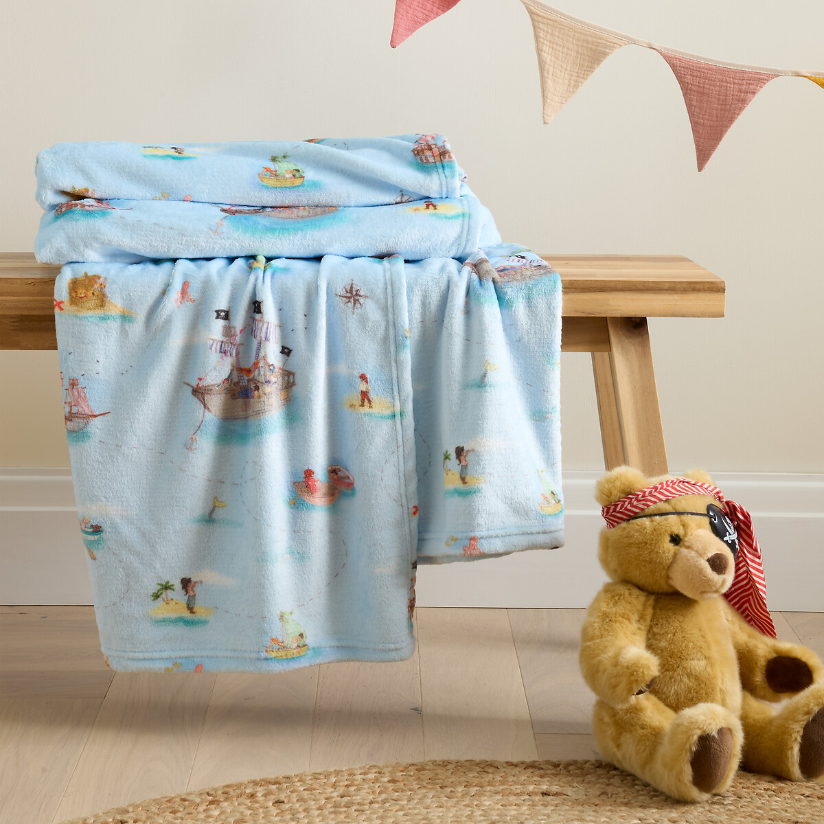 Pirates Cosy Fleece Blanket Throw, BELLE & BOO