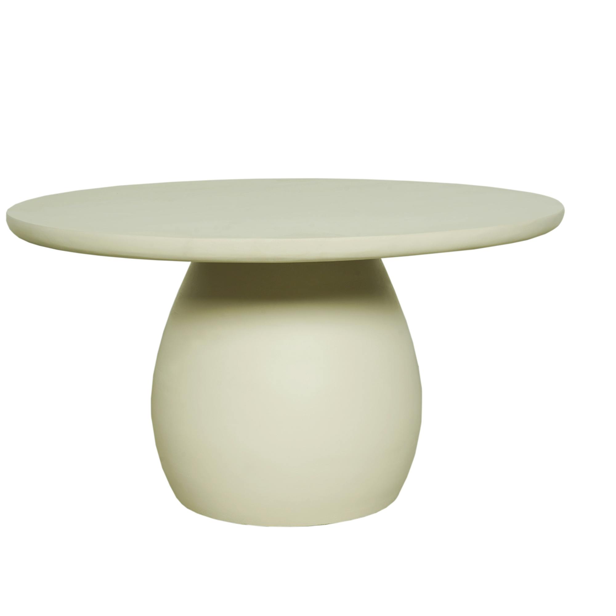 Table basse ronde en bois sable pied boule ALMA, PIER IMPORT