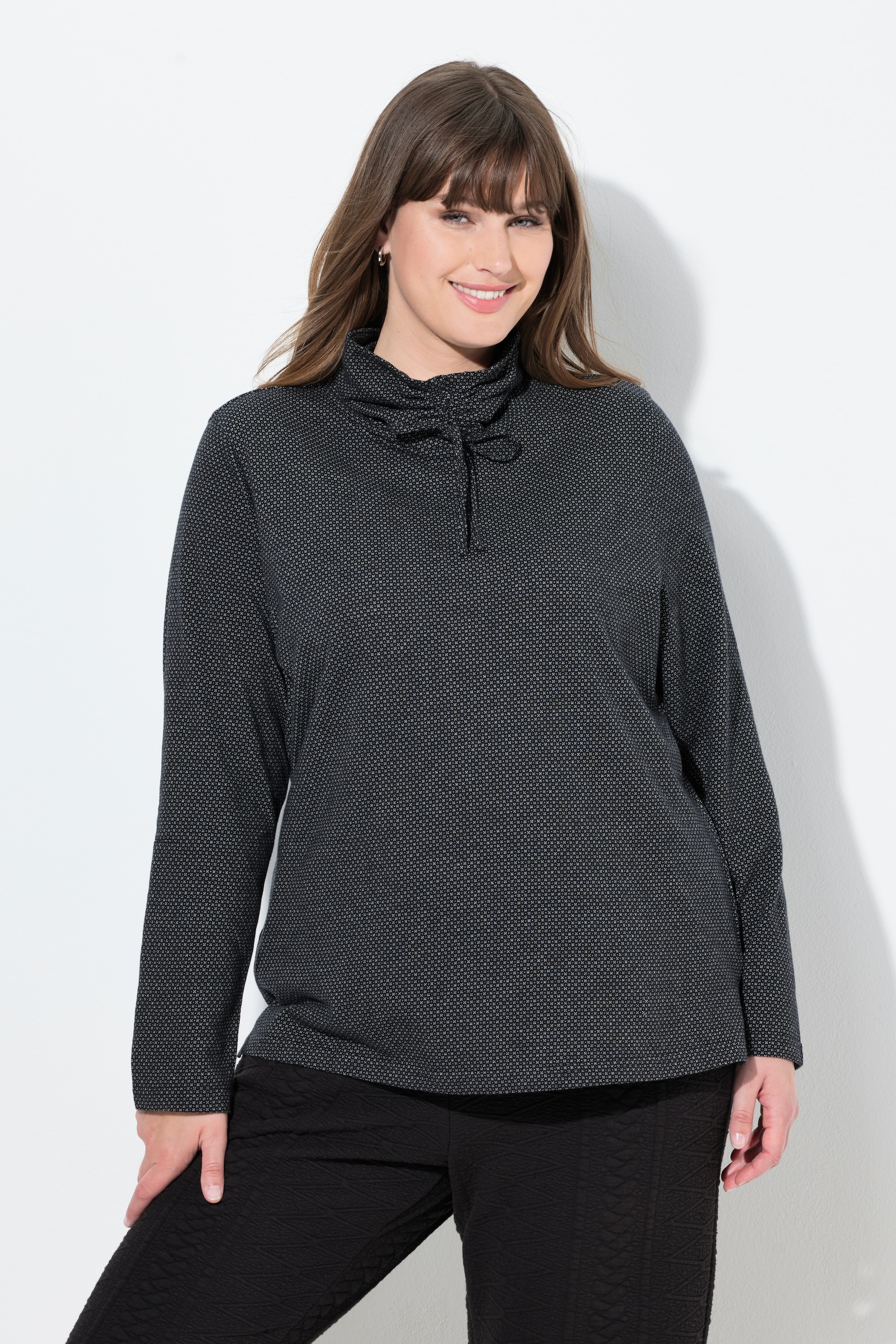Sweat-shirt à col montant et manches longues, ULLA POPKEN