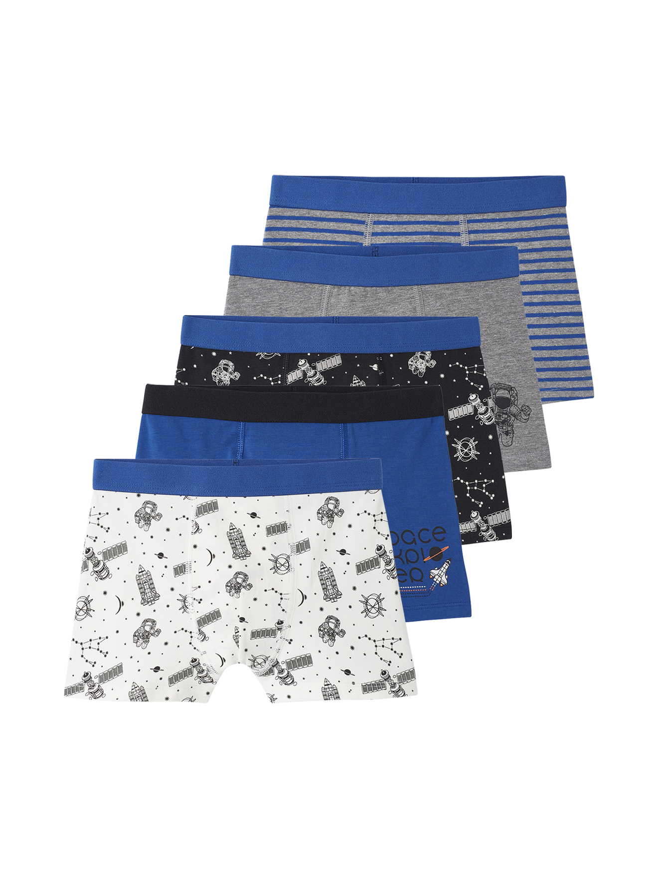 Lot de 5 boxers stretch espace, VERTBAUDET