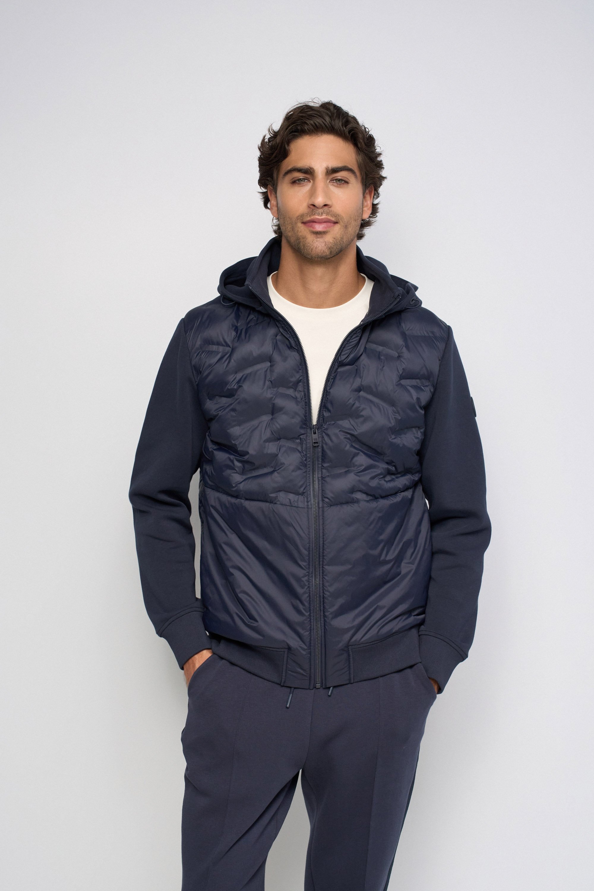VESTE AVEC MÉLANGE DE MATIÈRES, SALSA JEANS