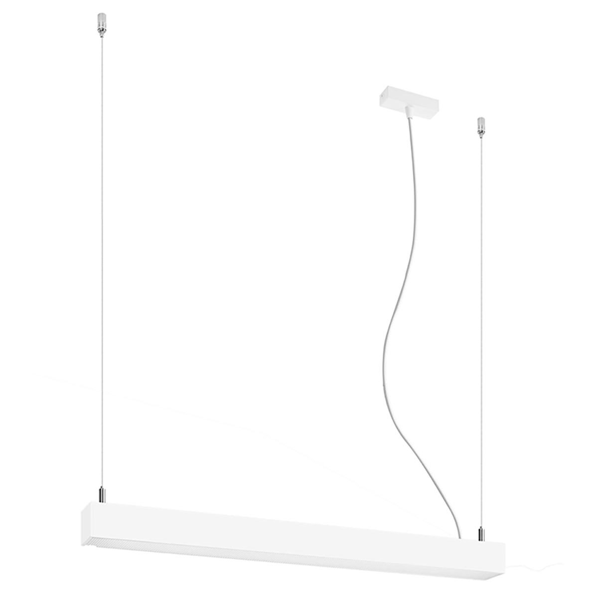 Suspension Aluminium Blanc LED 1 Pinne, EDEN