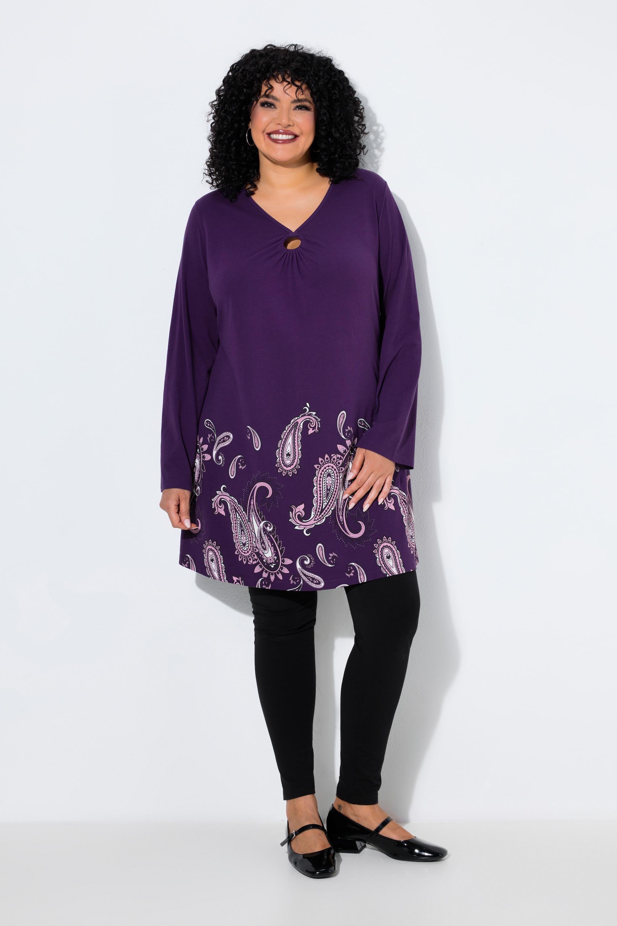T-shirt long motif cachemire, ULLA POPKEN