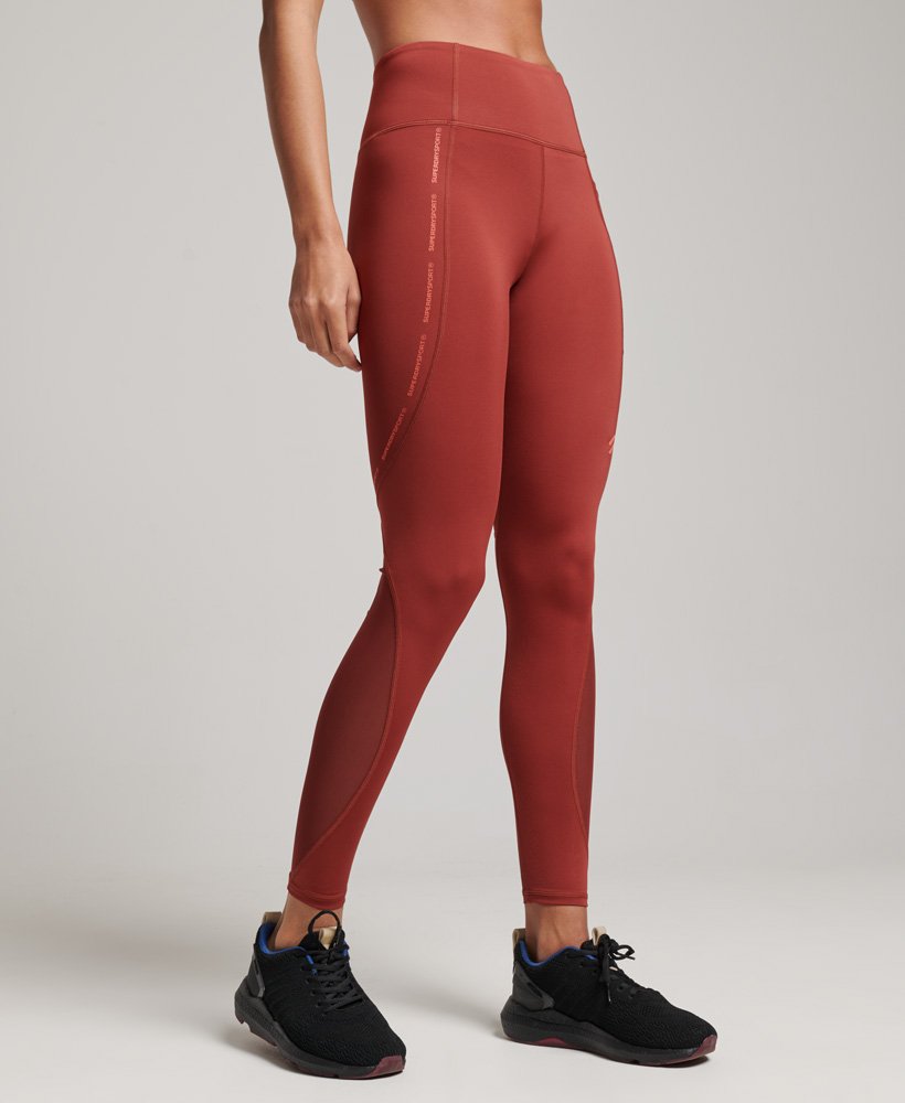 Legging moulant long en résille Active, SUPERDRY