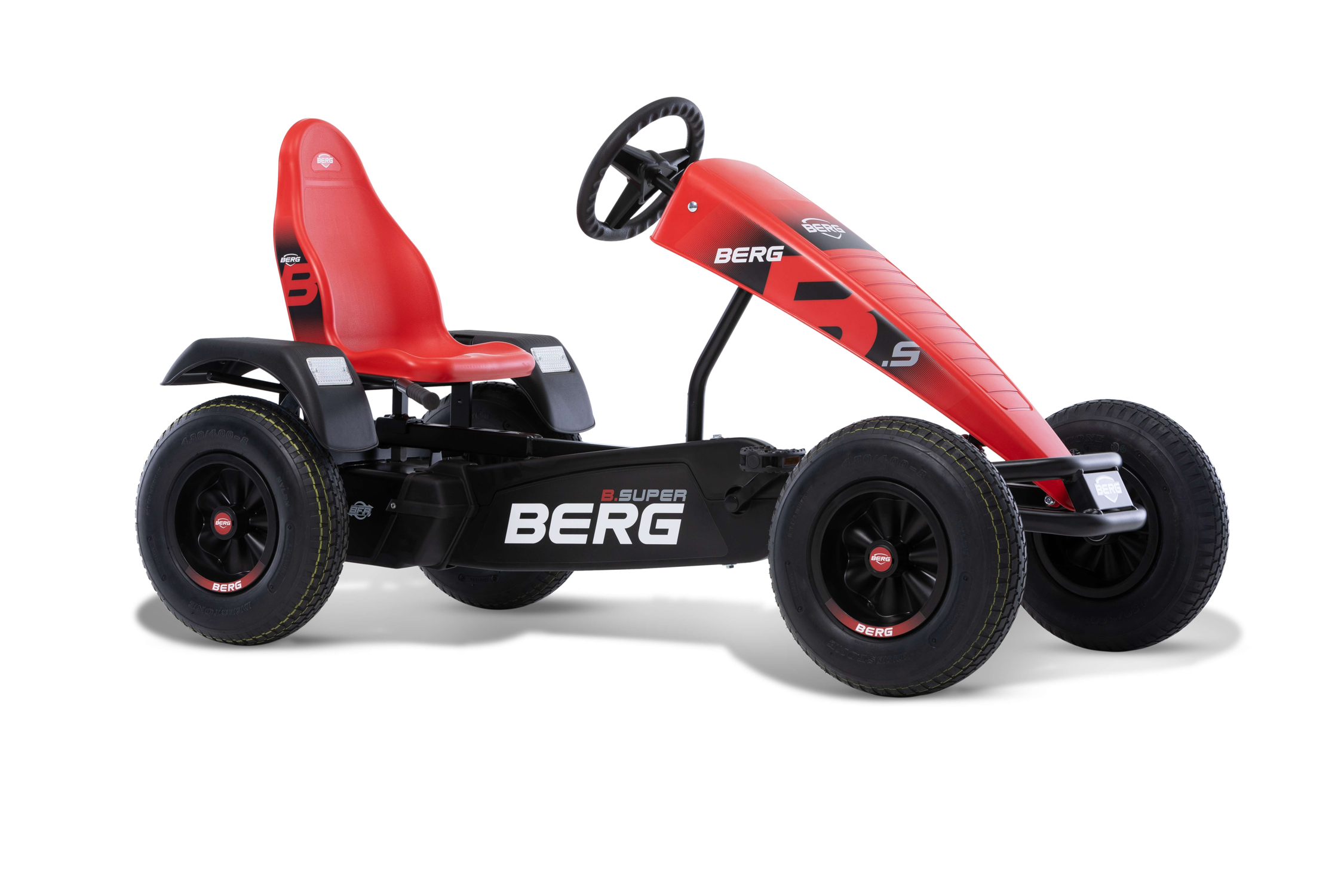 Kart à Pédales pour Enfants, 5+ Ans, XL B.Super BFR-3 Rouge, BERG TOYS
