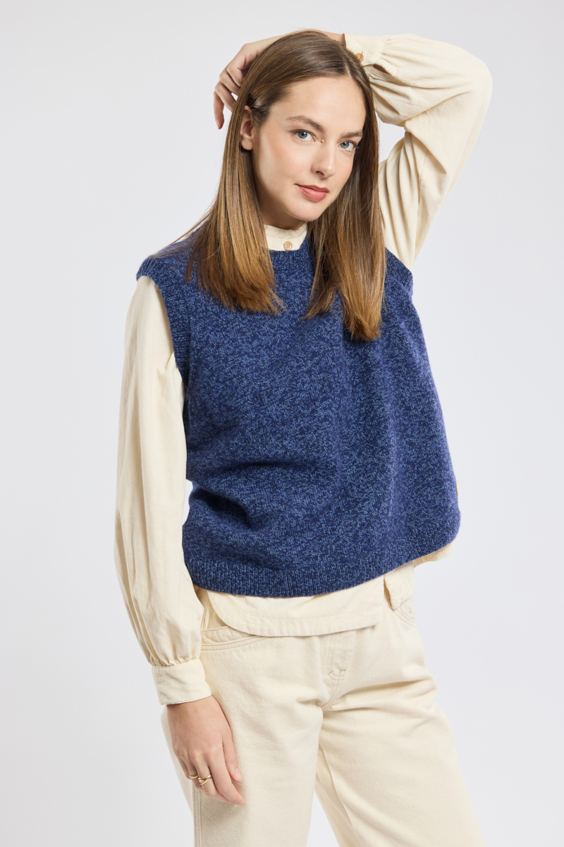 Pull sans manche en laine, ARMOR-LUX
