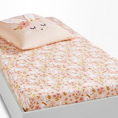 Flower Bunny Organic 100% Cotton Child's Fitted Sheet LA REDOUTE INTERIEURS